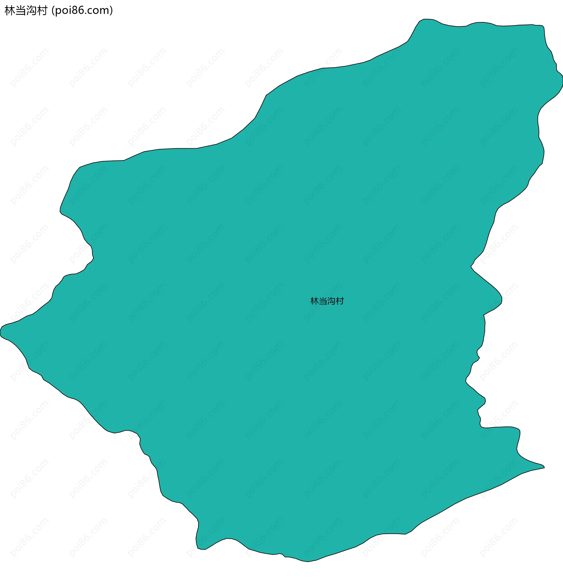 林当沟村边界地图