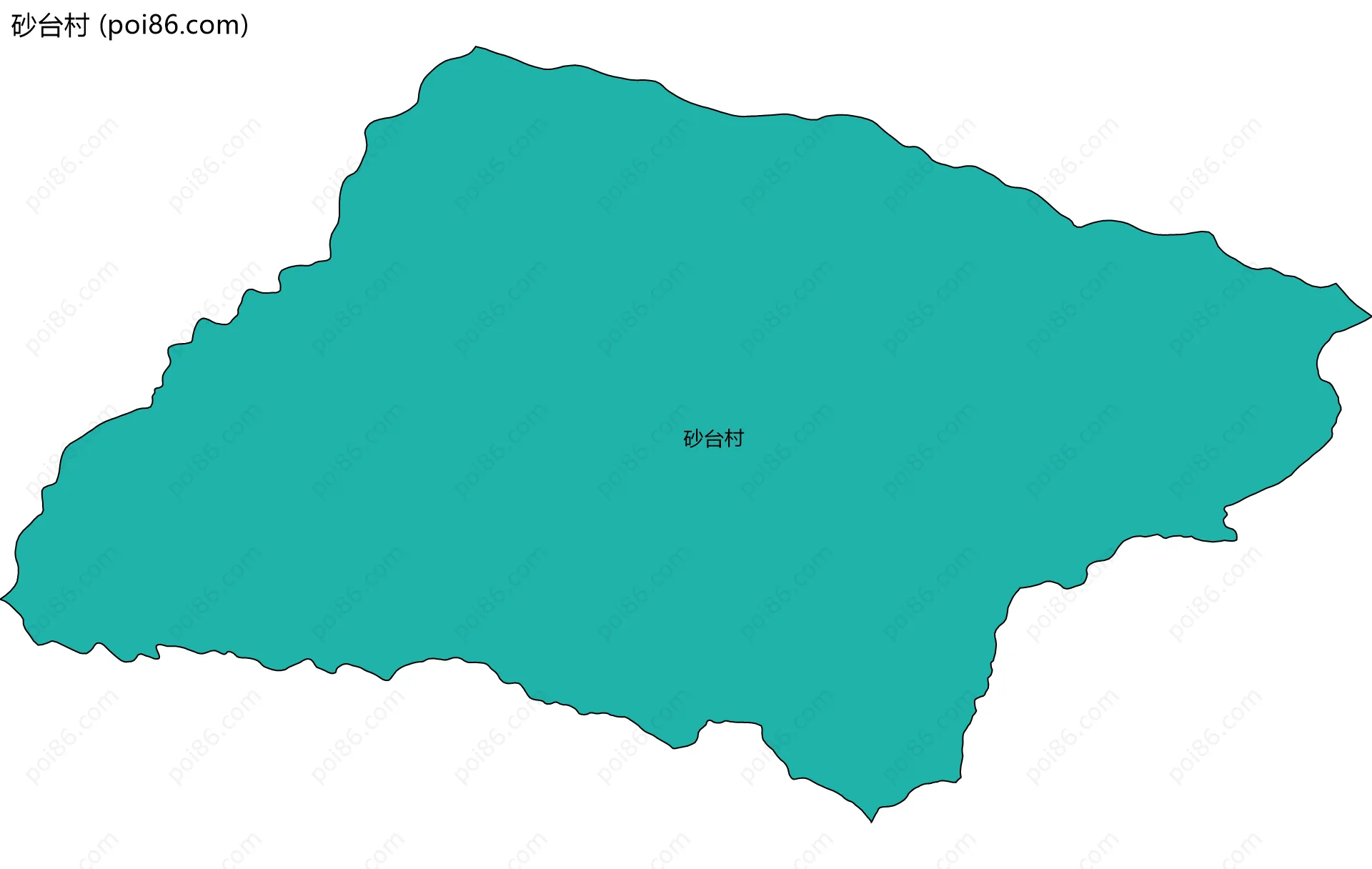 砂台村边界地图