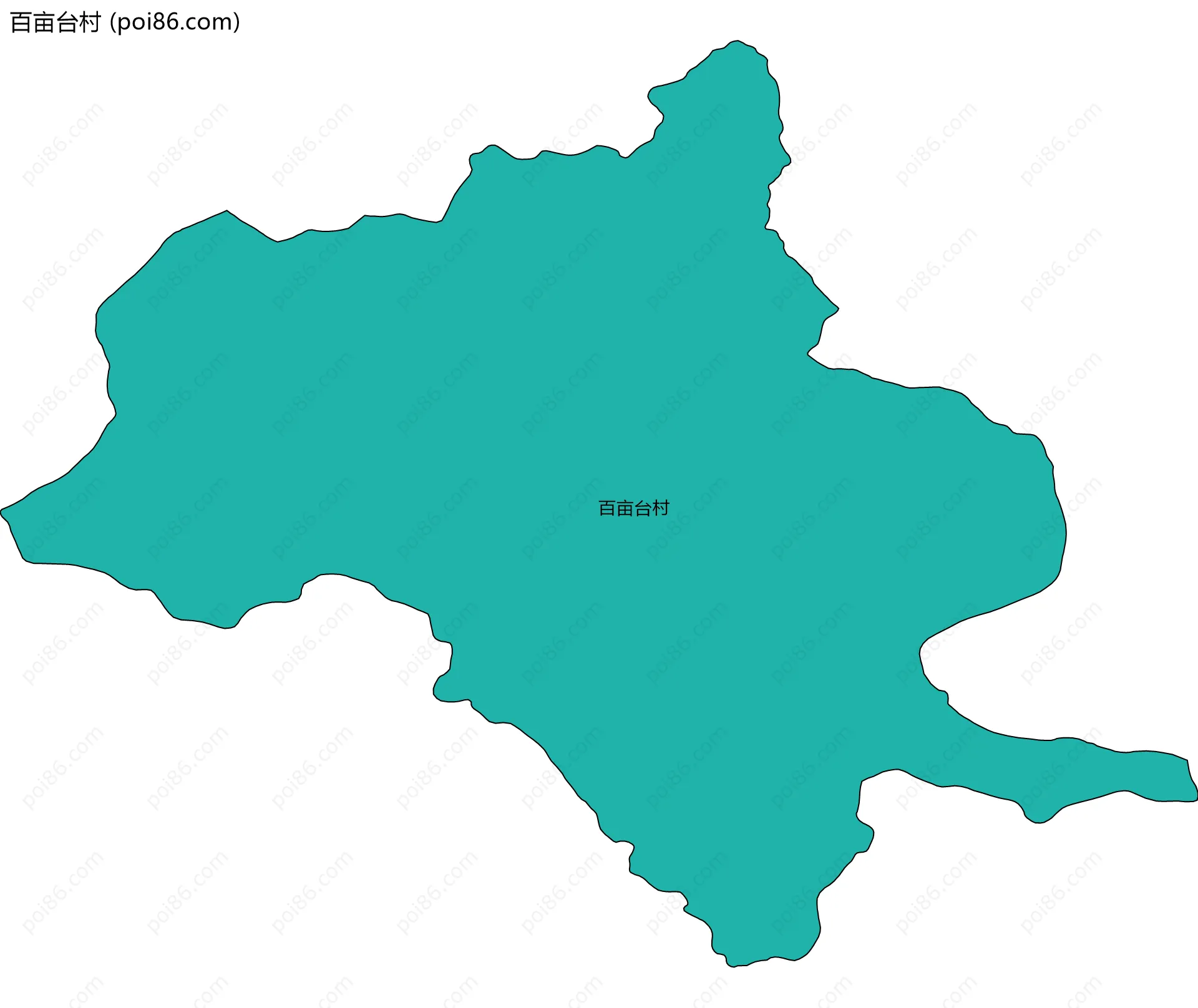 百亩台村边界地图