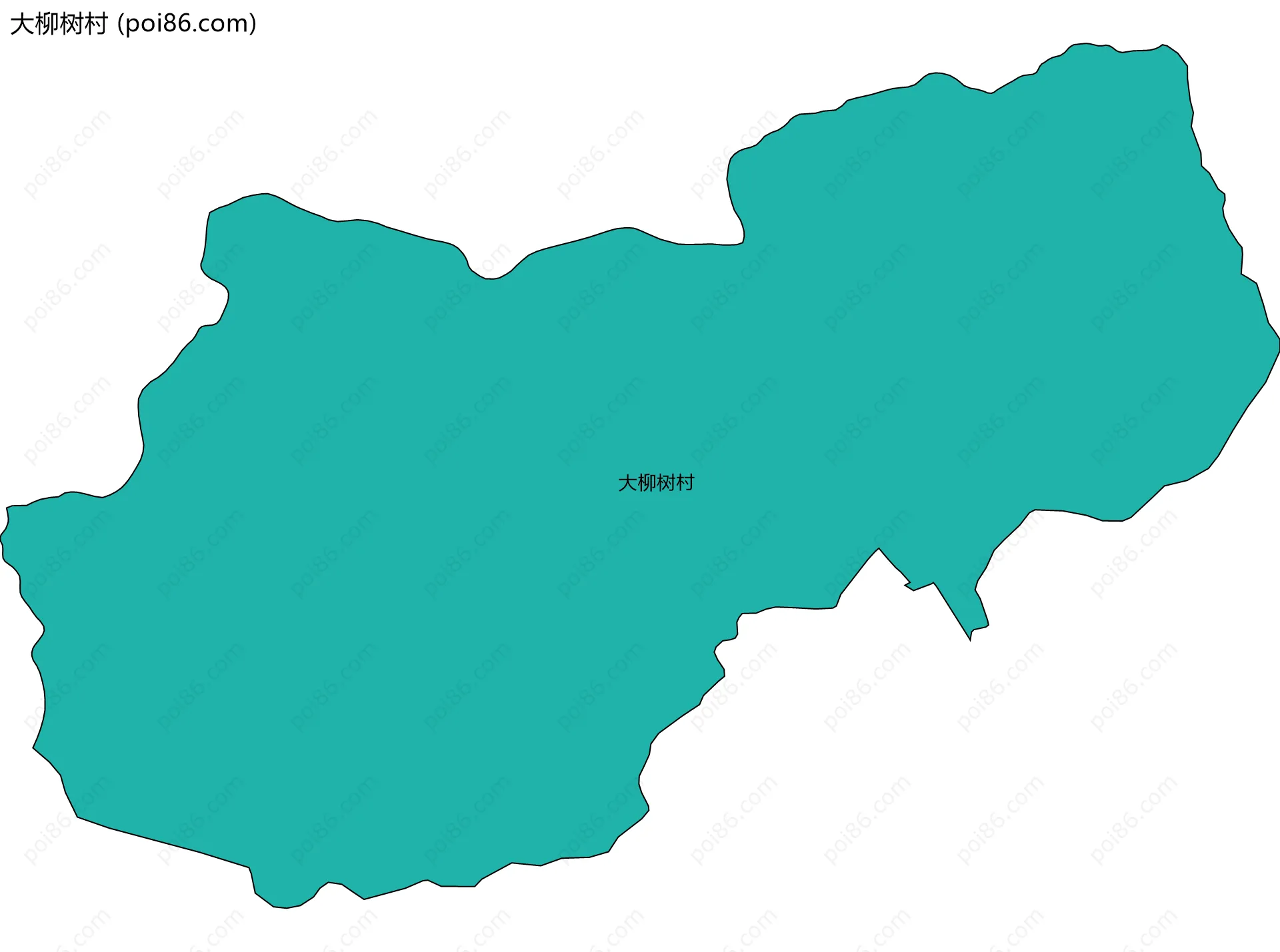 大柳树村边界地图