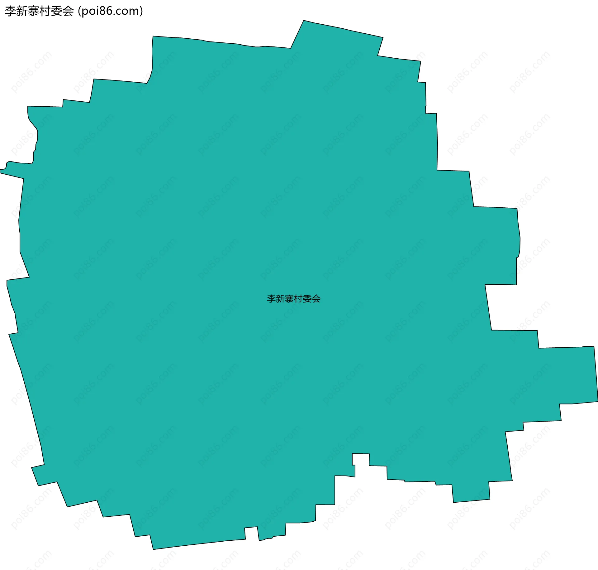 李新寨村委会边界地图