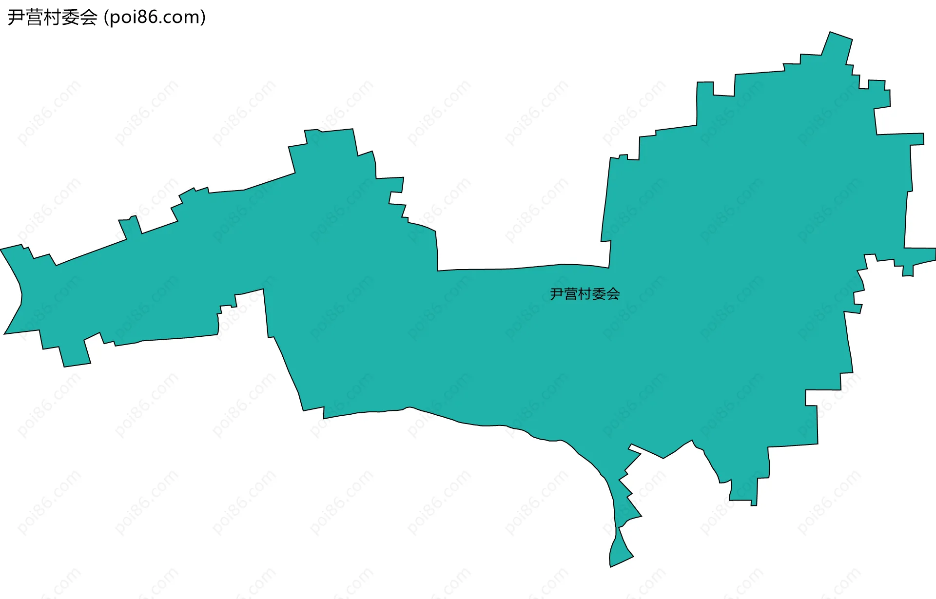 尹营村委会边界地图