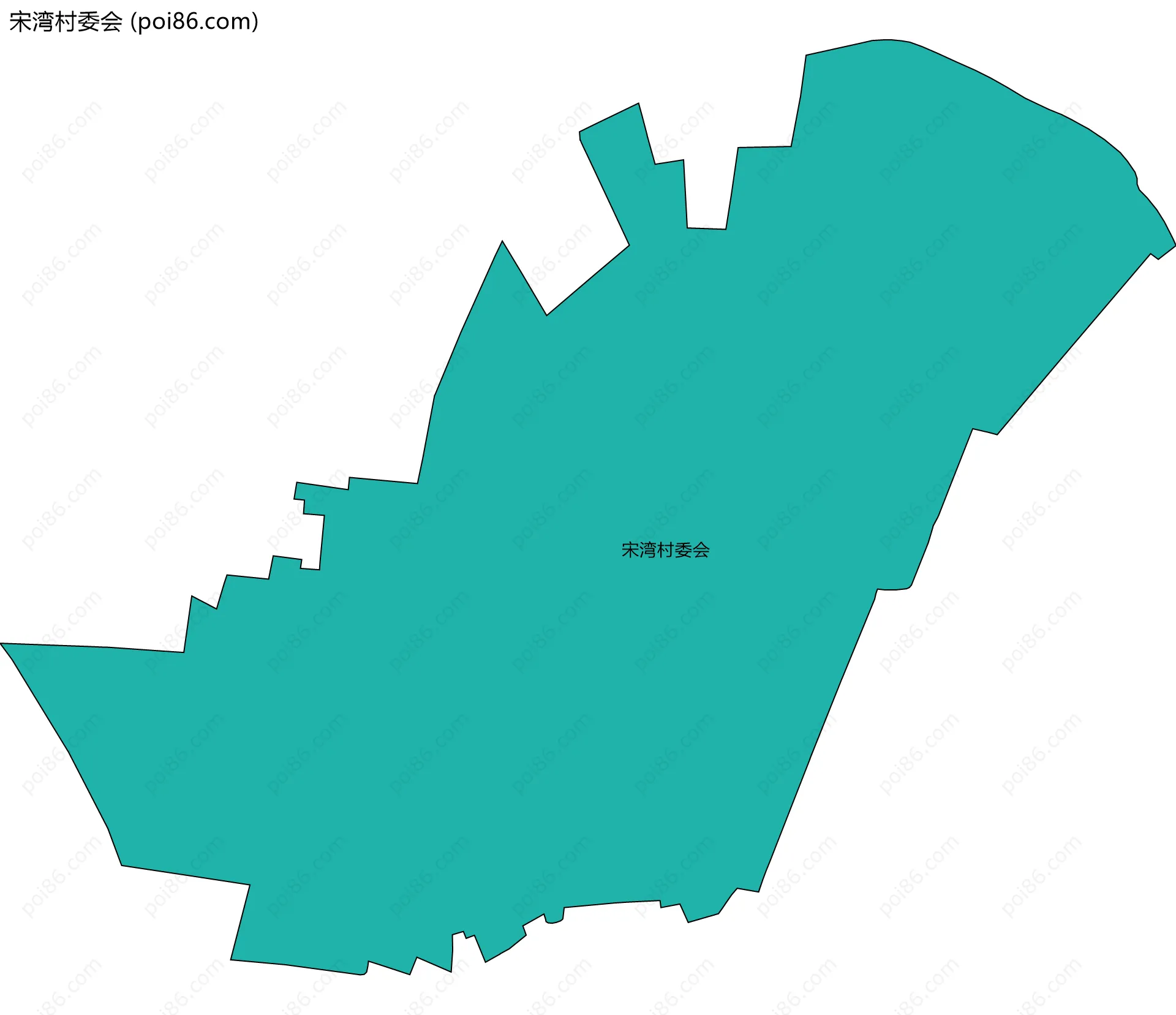 宋湾村委会边界地图