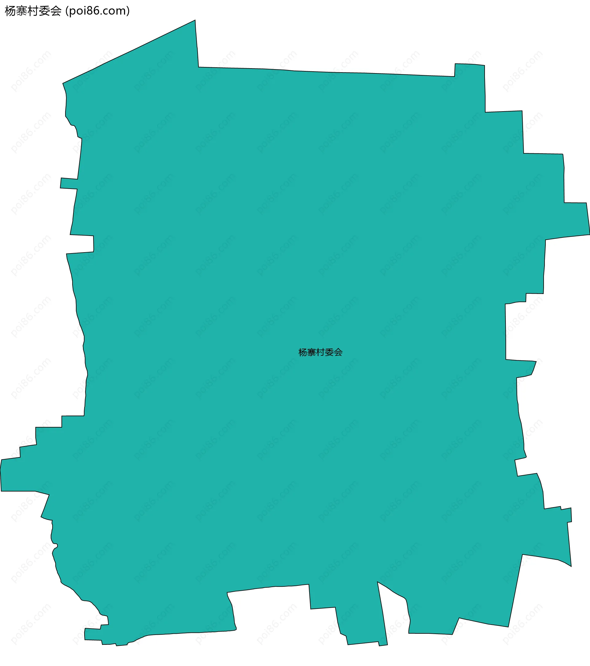 杨寨村委会边界地图