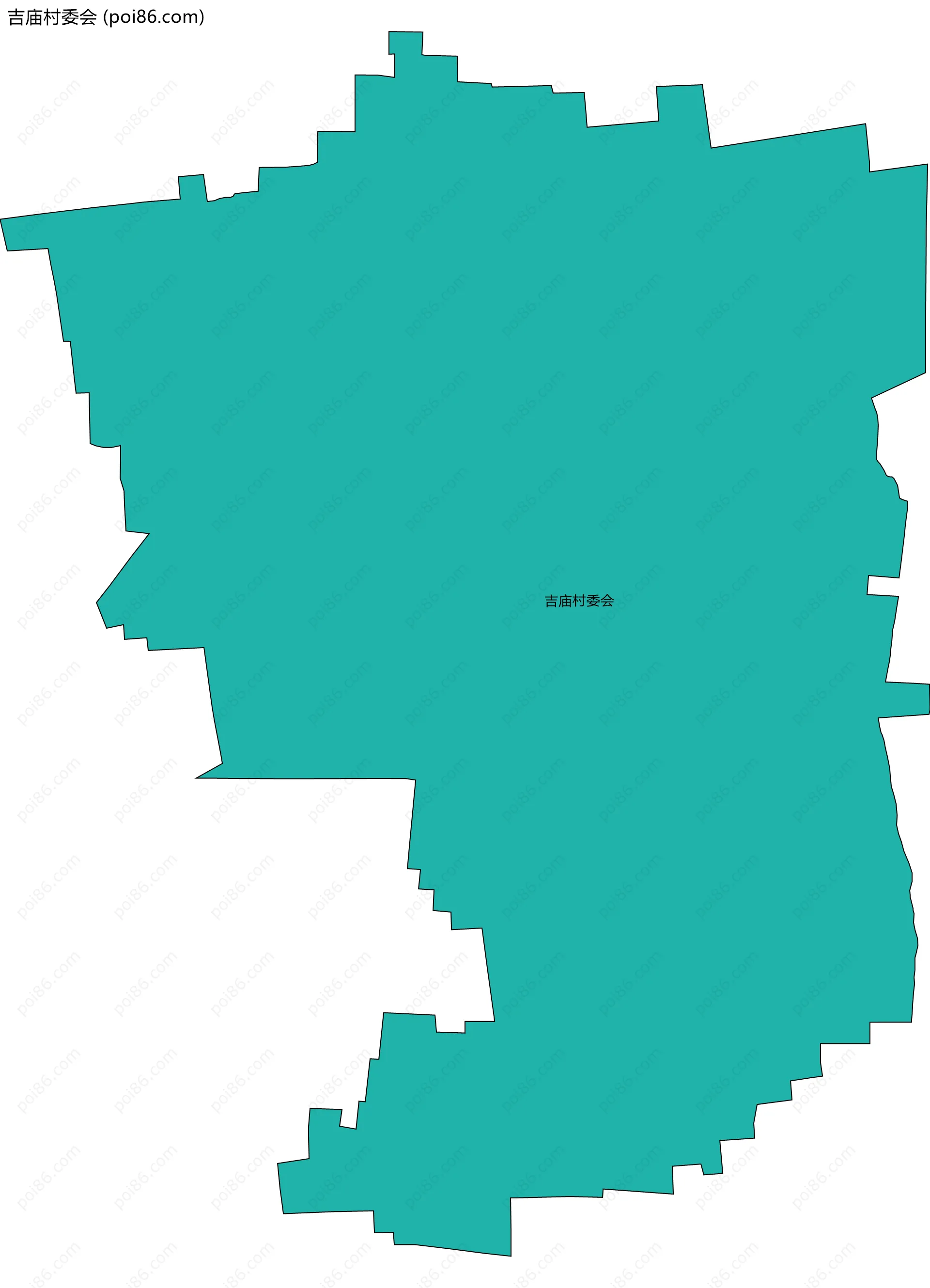 吉庙村委会边界地图