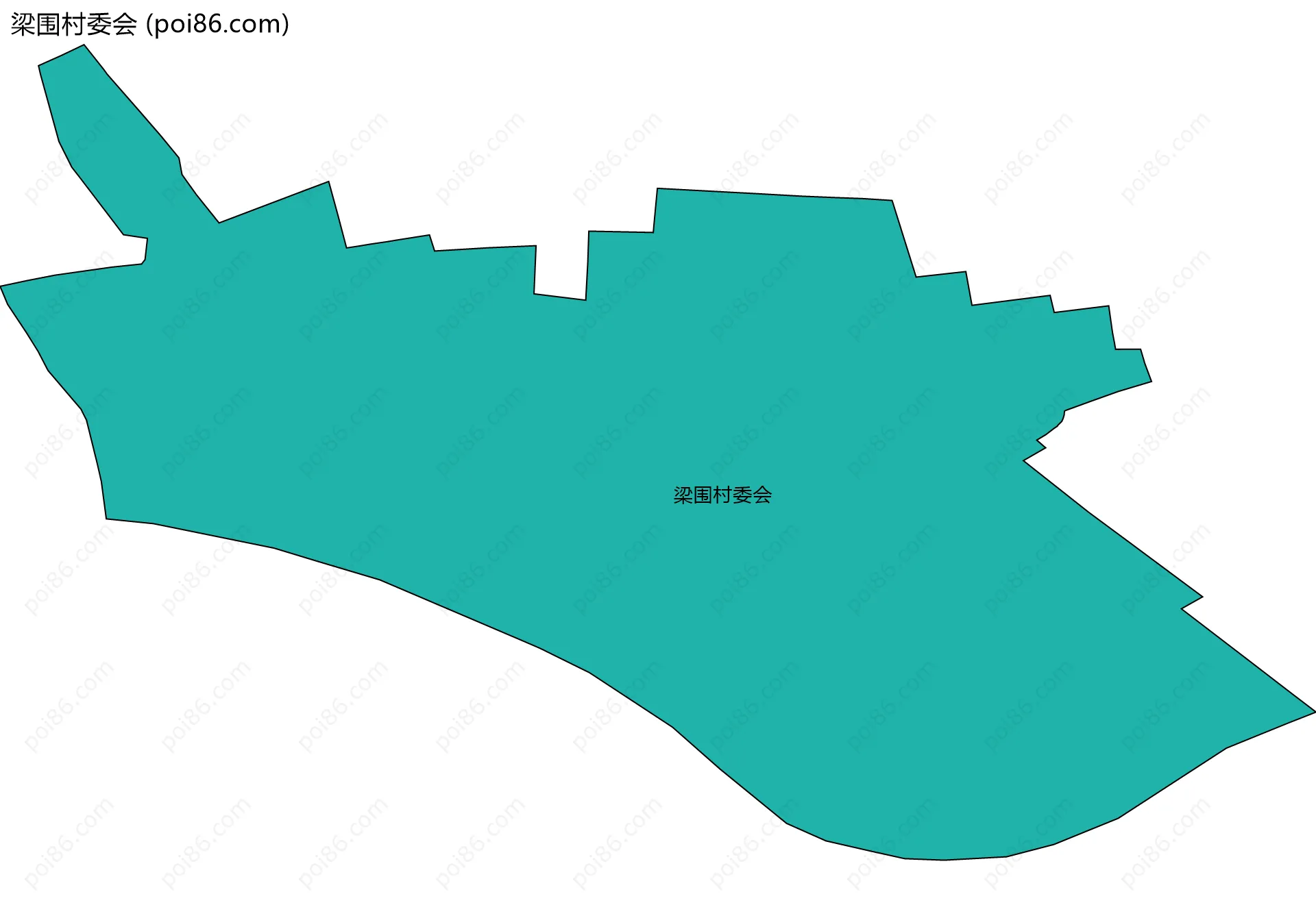 梁围村委会边界地图