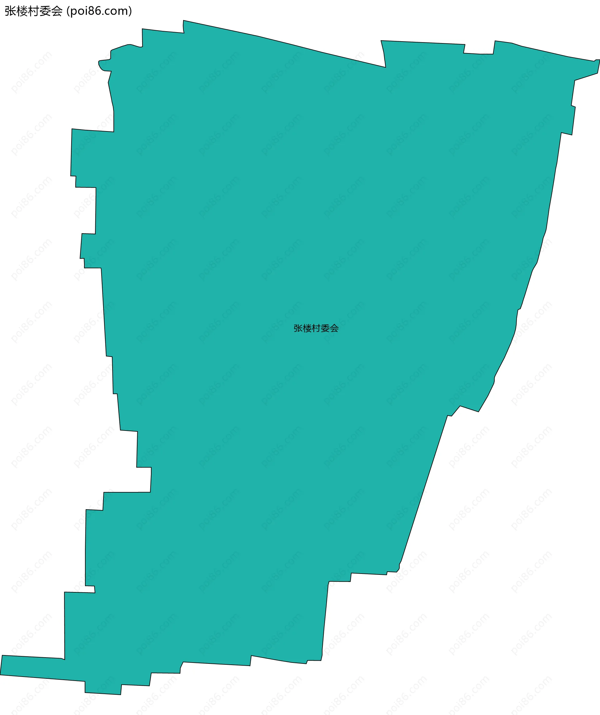 张楼村委会边界地图