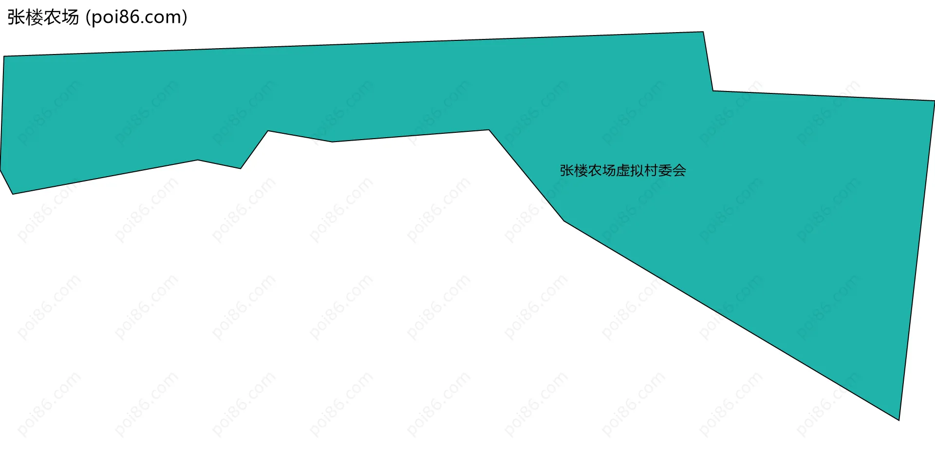 张楼农场边界地图(五级行政区划)