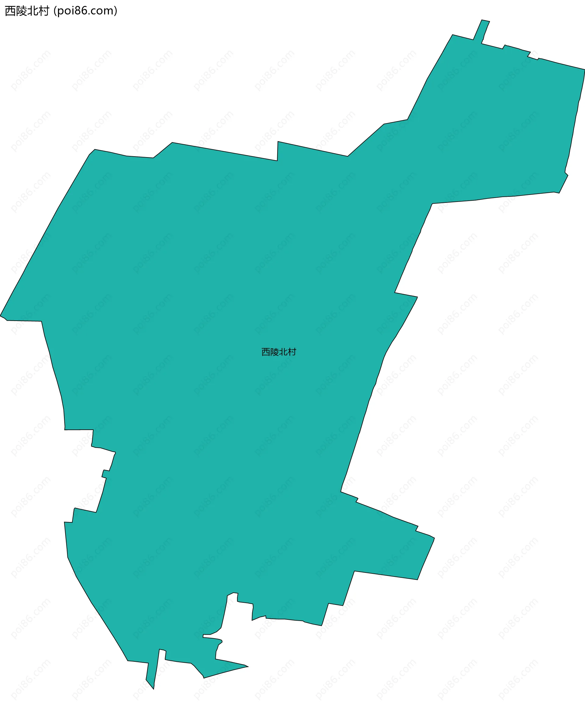 西陵北村边界地图