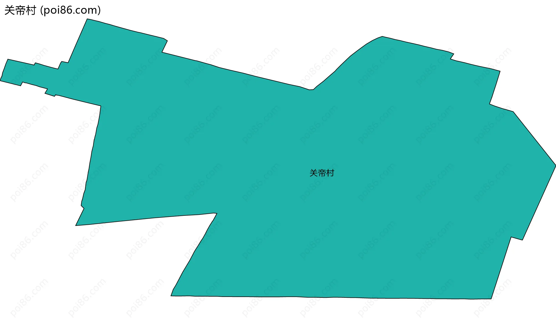 关帝村边界地图