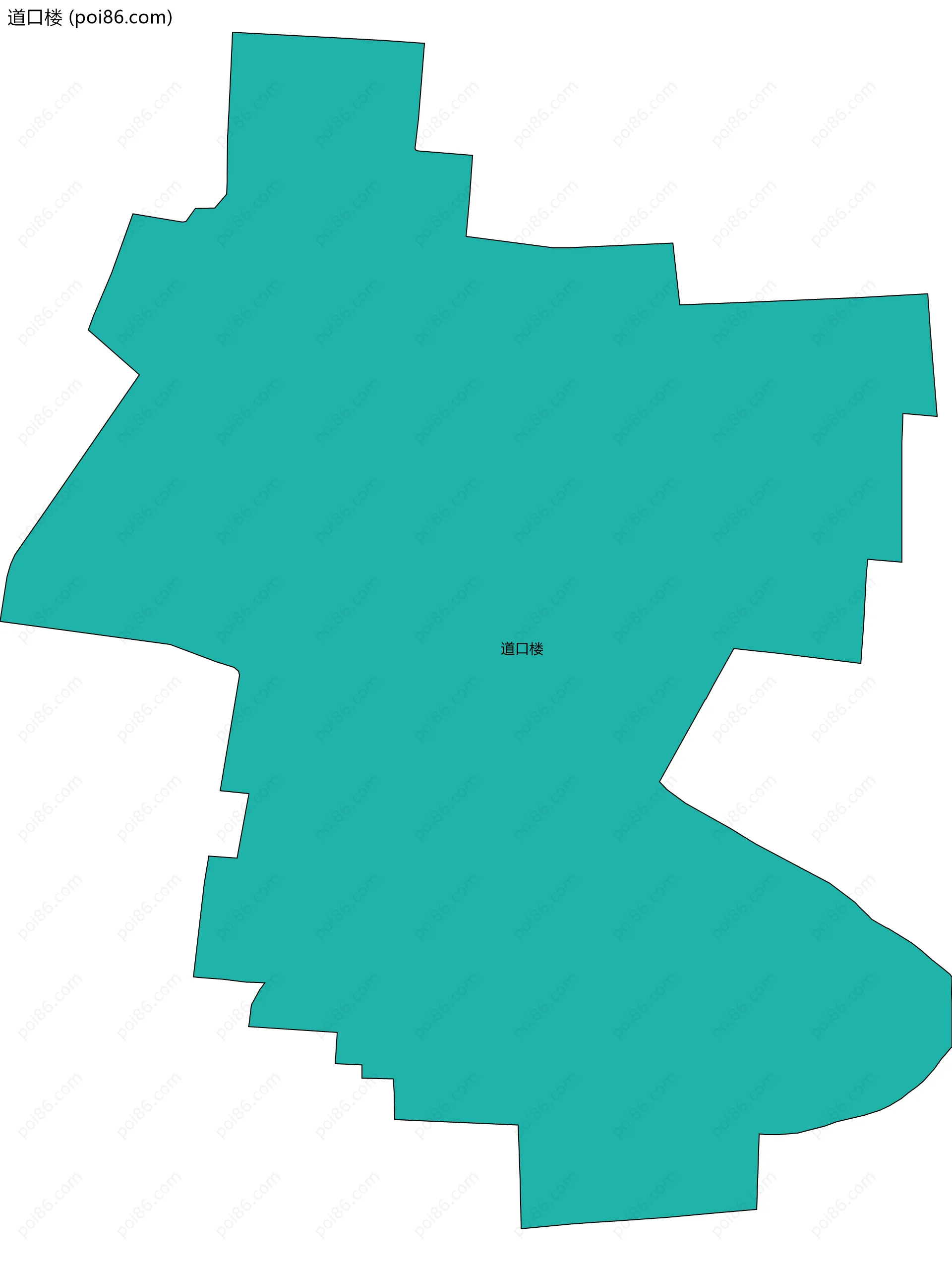 道口楼边界地图