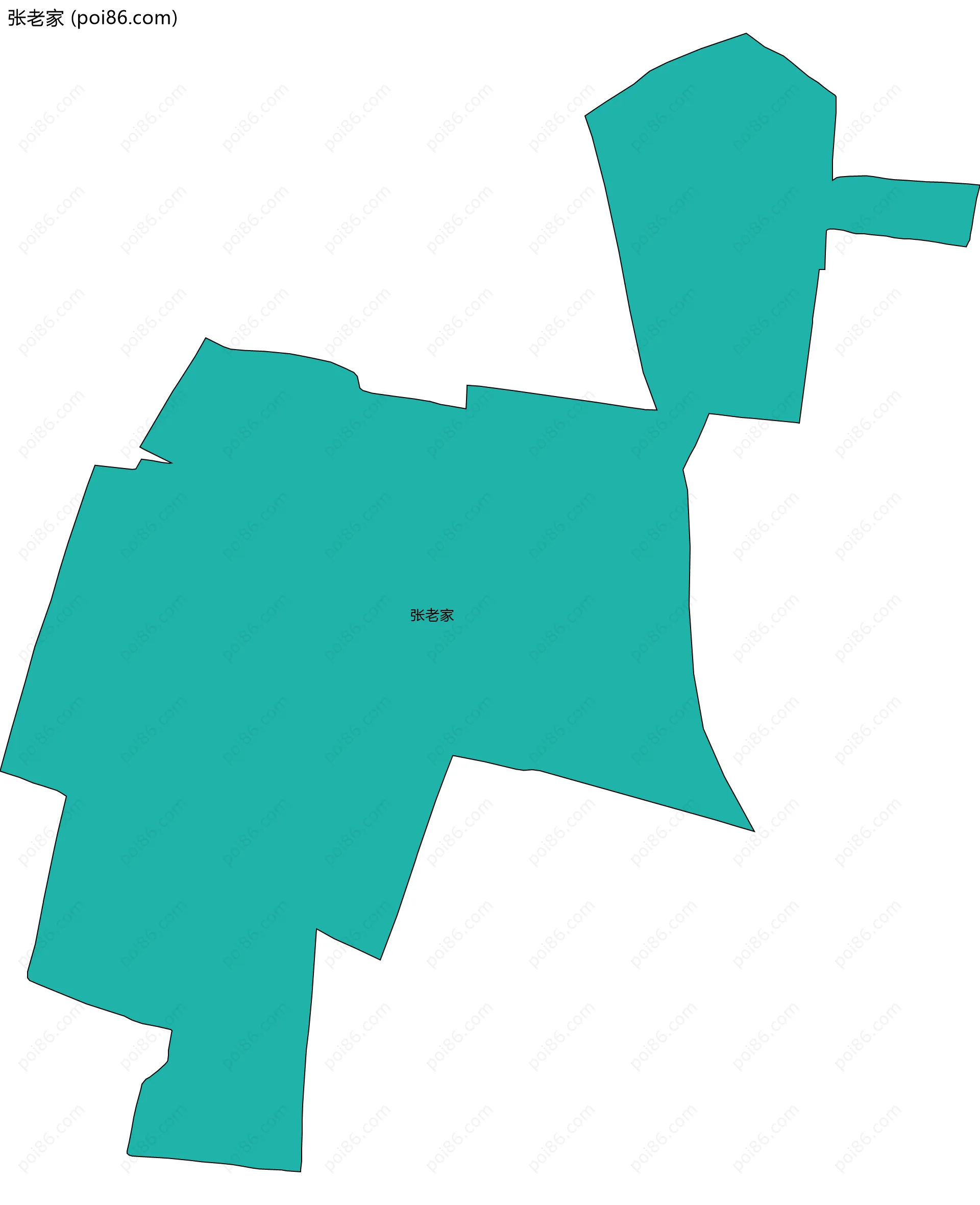 张老家边界地图