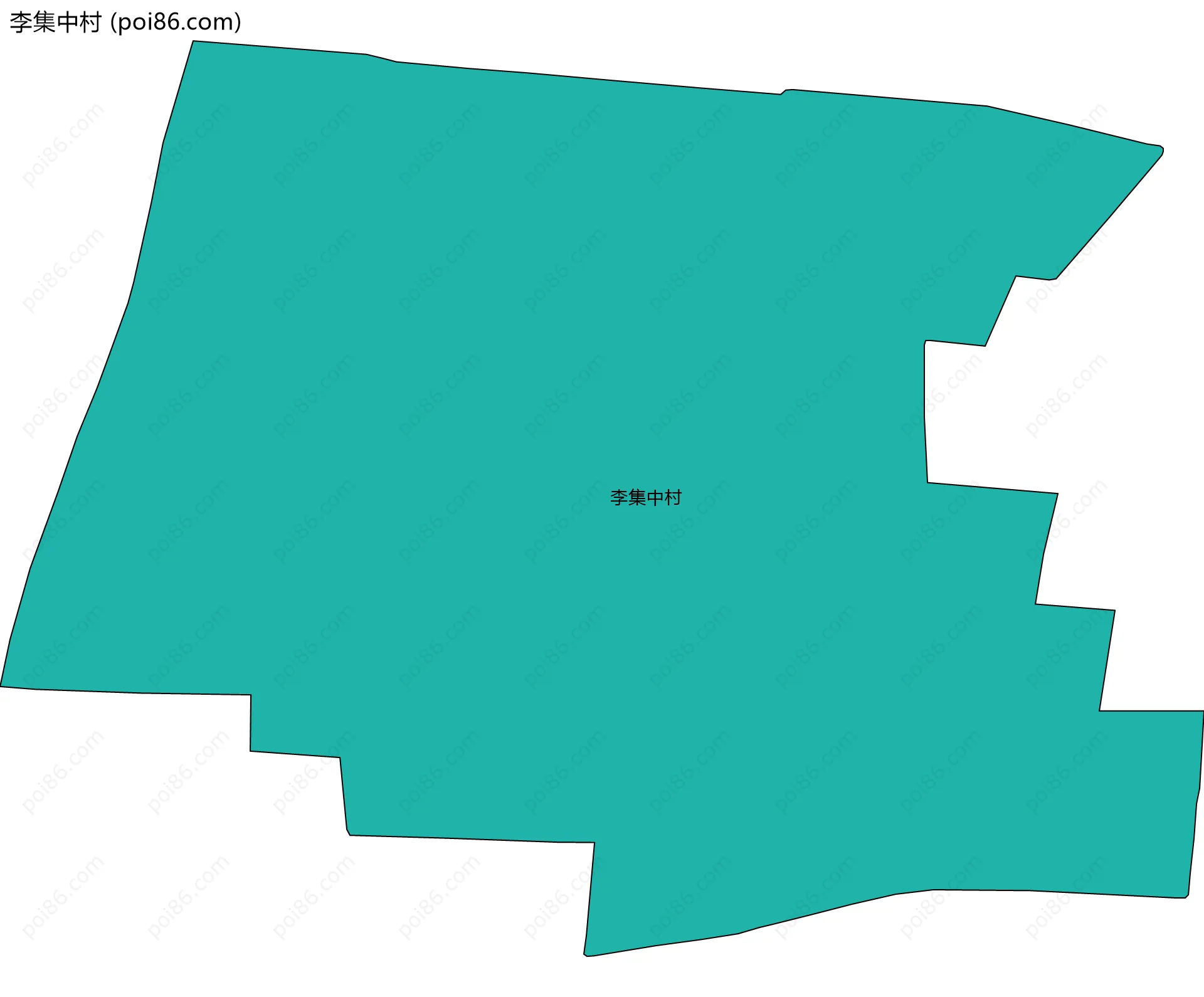 李集中村边界地图