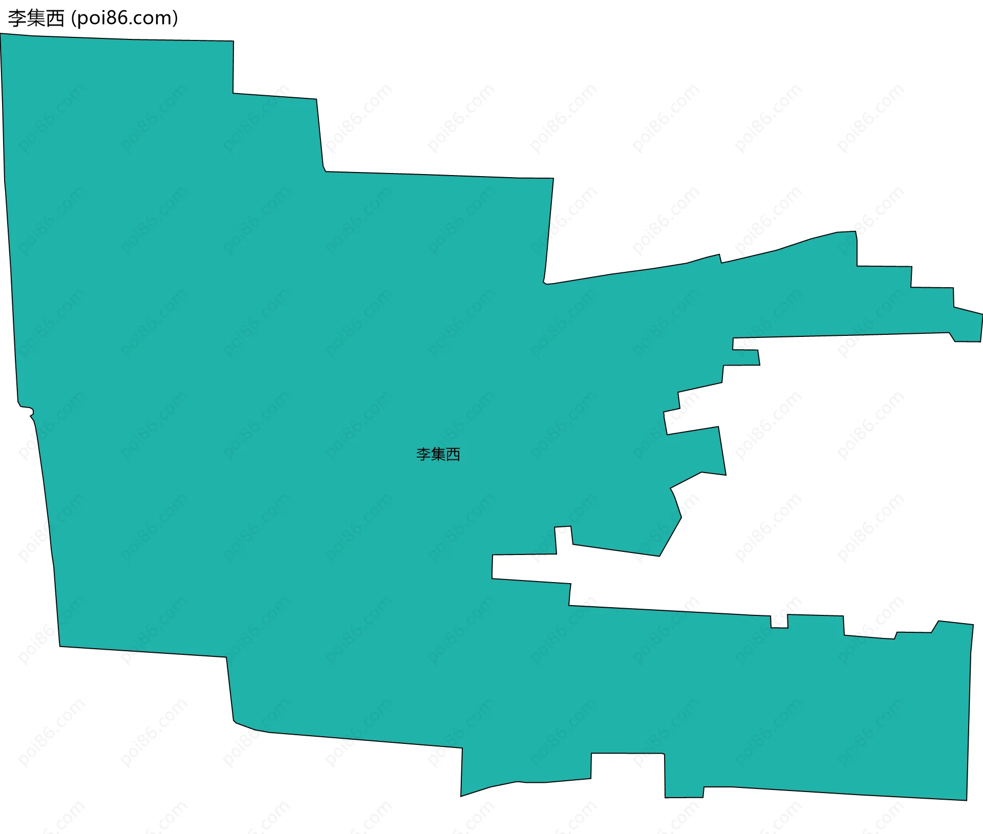 李集西边界地图