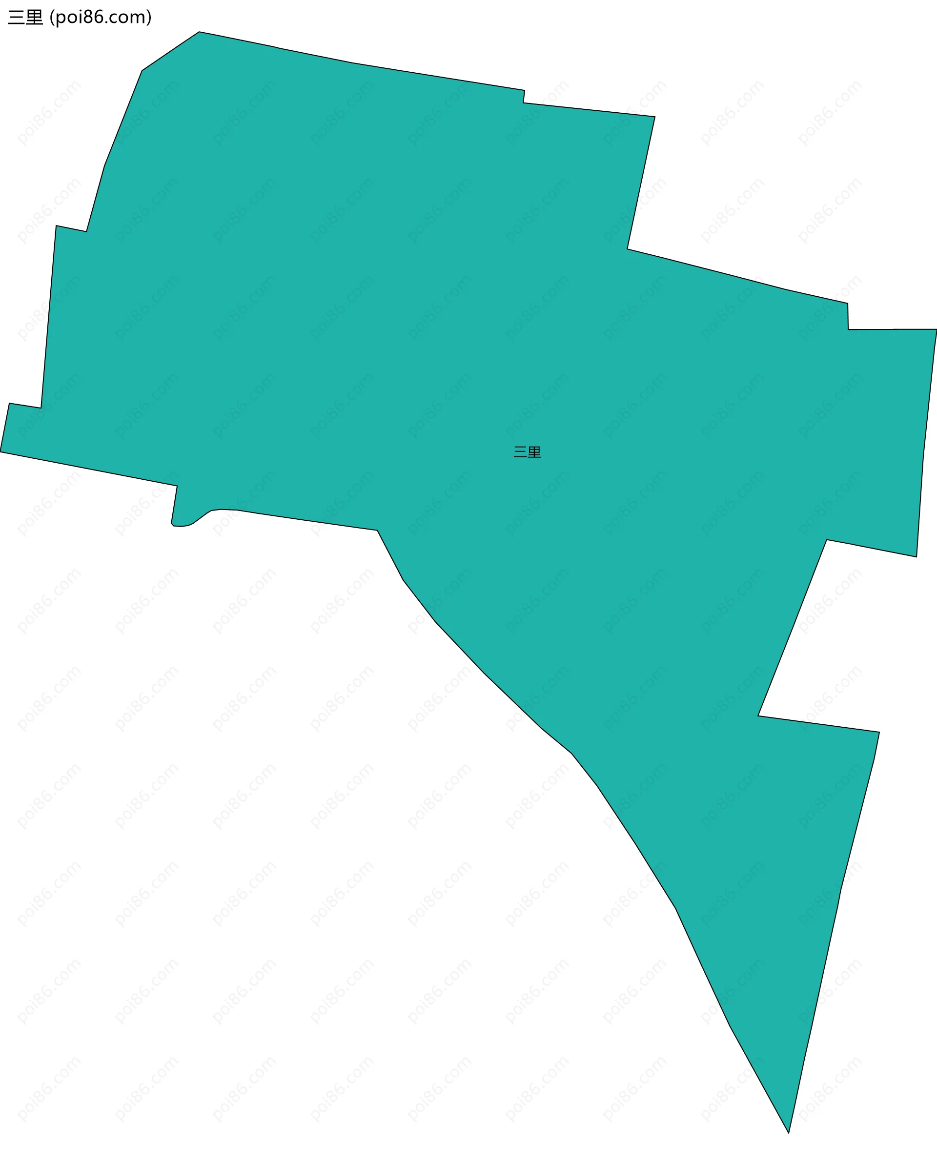 三里边界地图