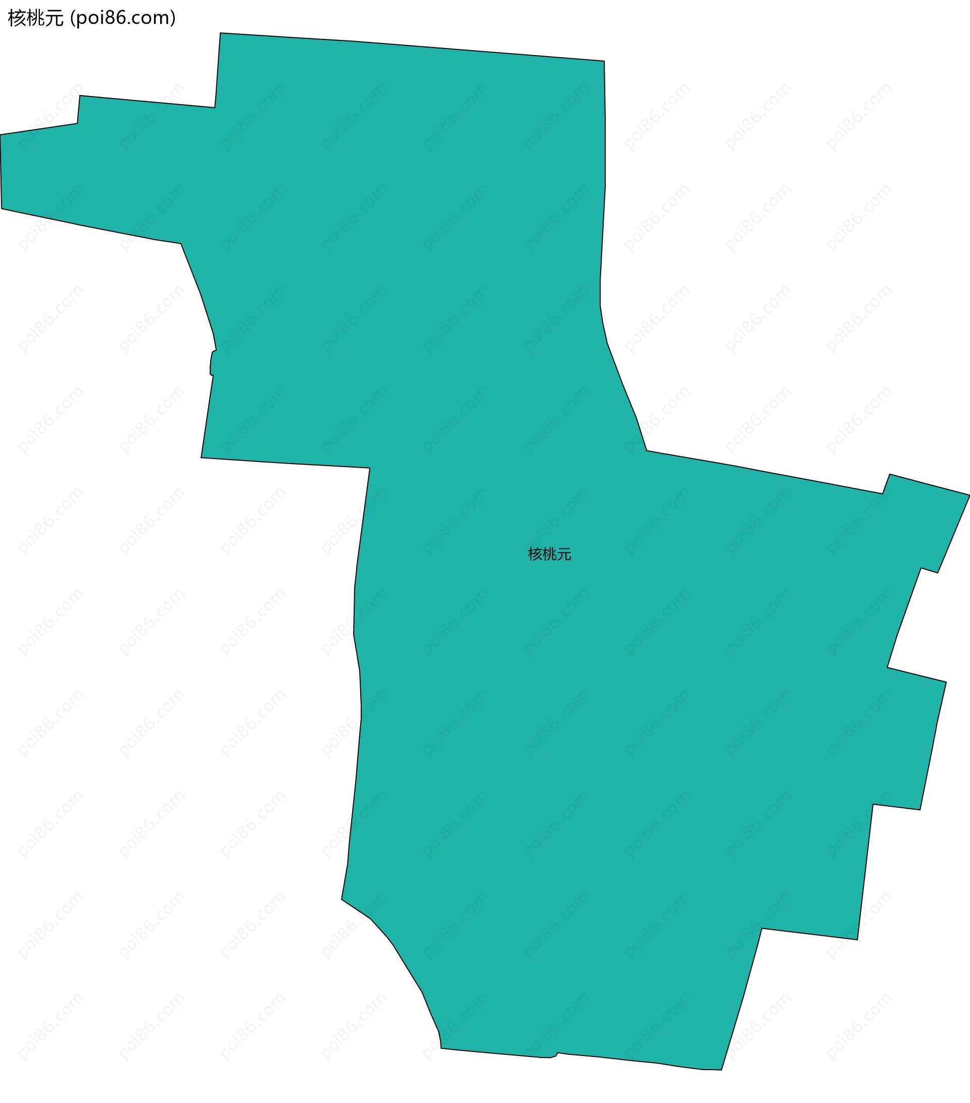 核桃元边界地图