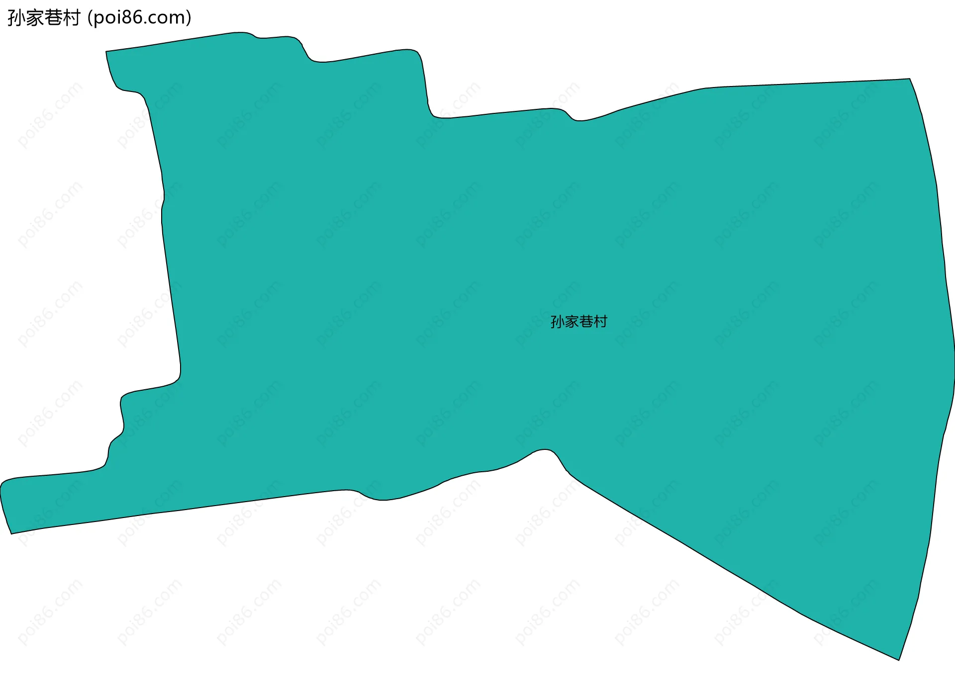 孙家巷村边界地图