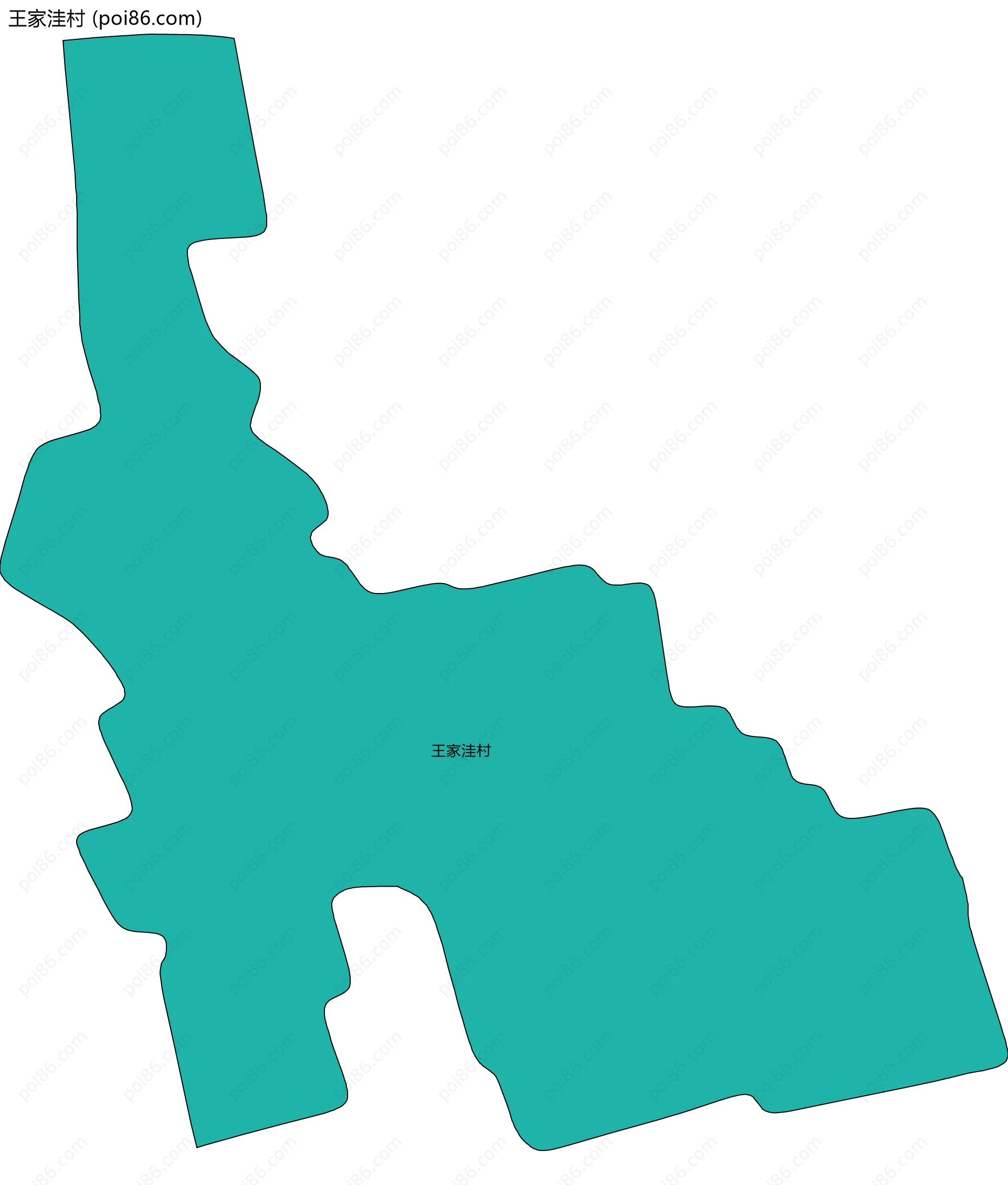 王家洼村边界地图