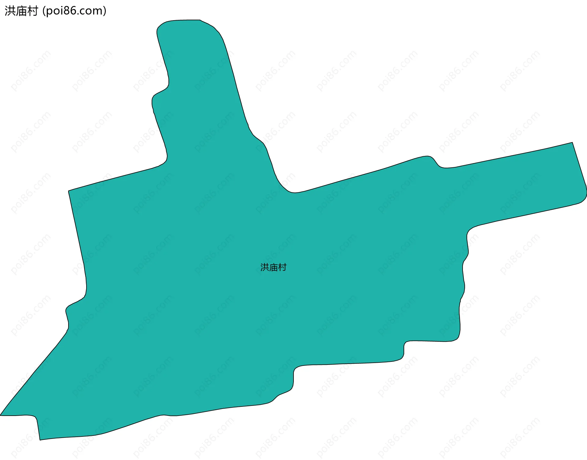 洪庙村边界地图