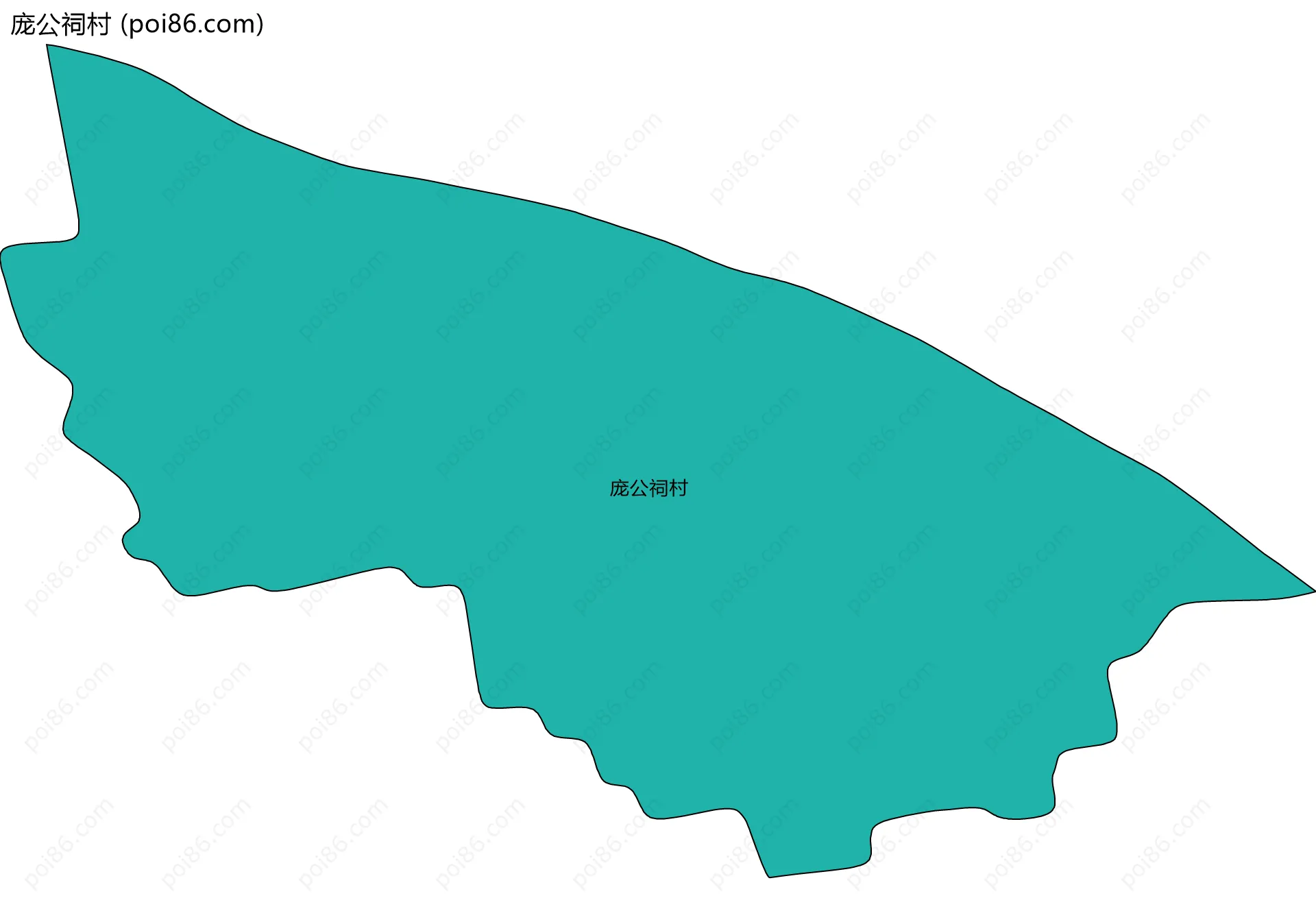 庞公祠村边界地图