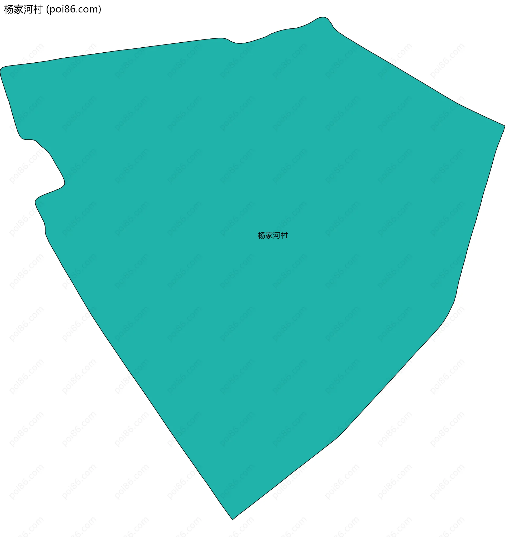 杨家河村边界地图