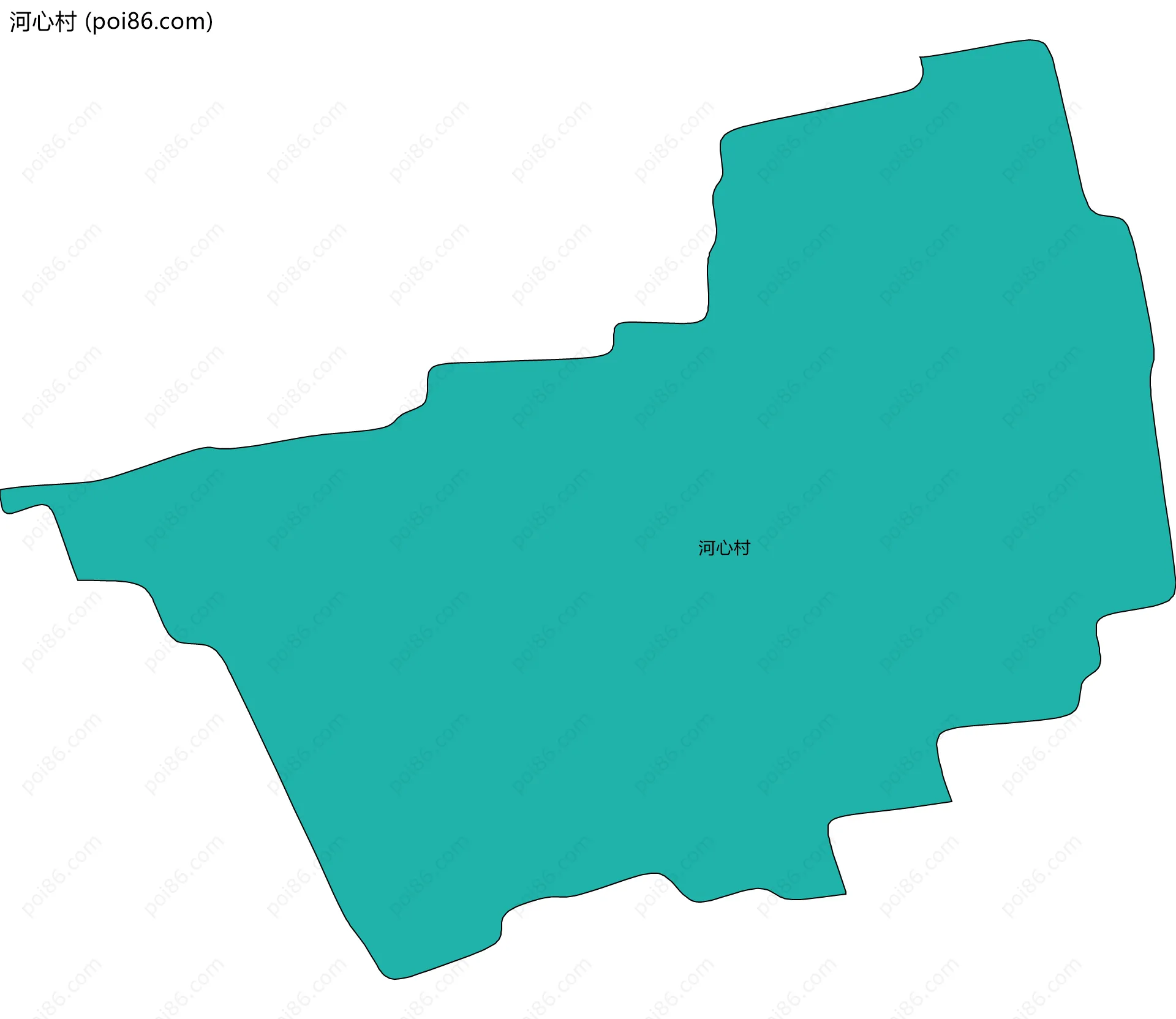河心村边界地图