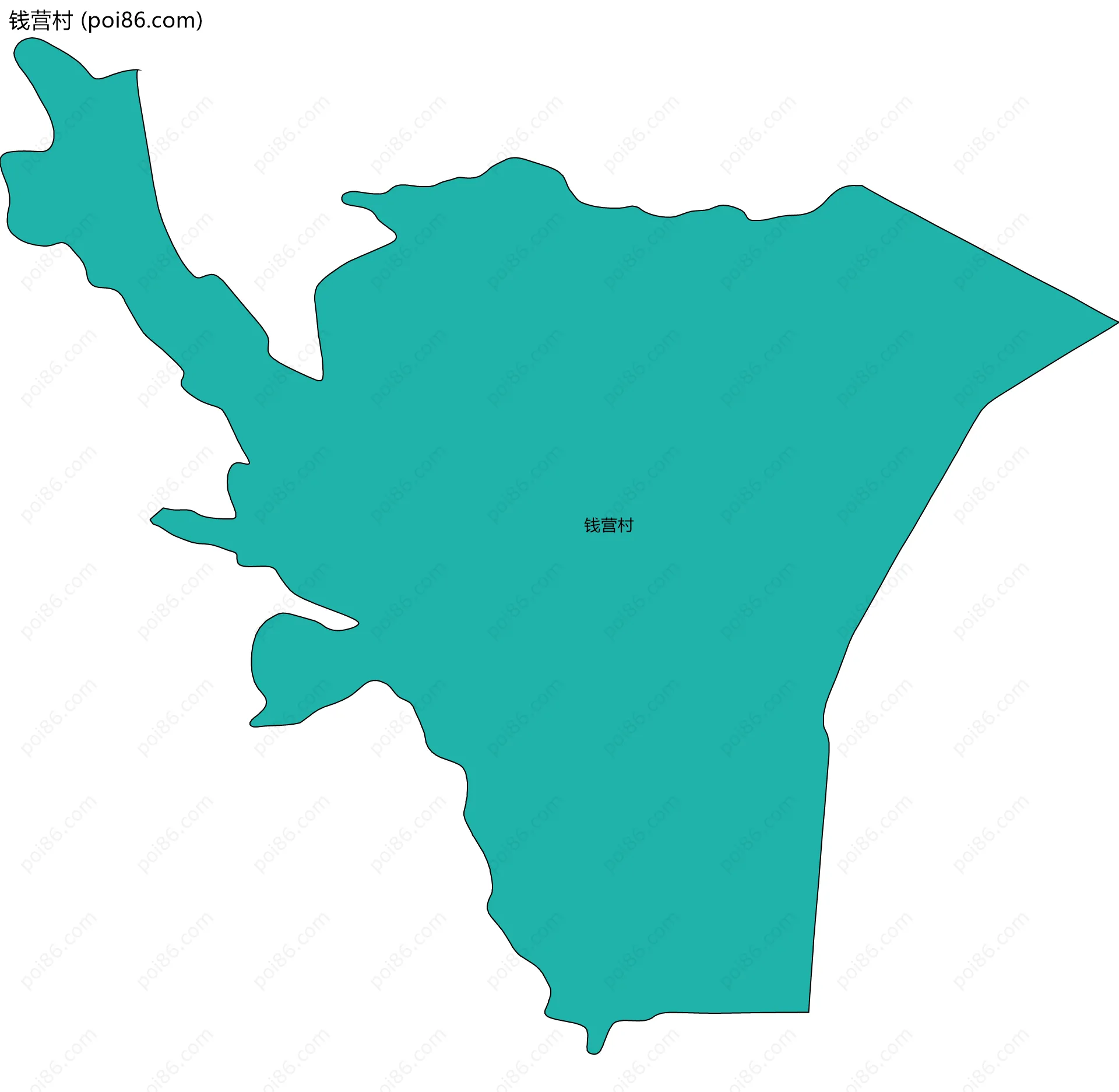 钱营村边界地图