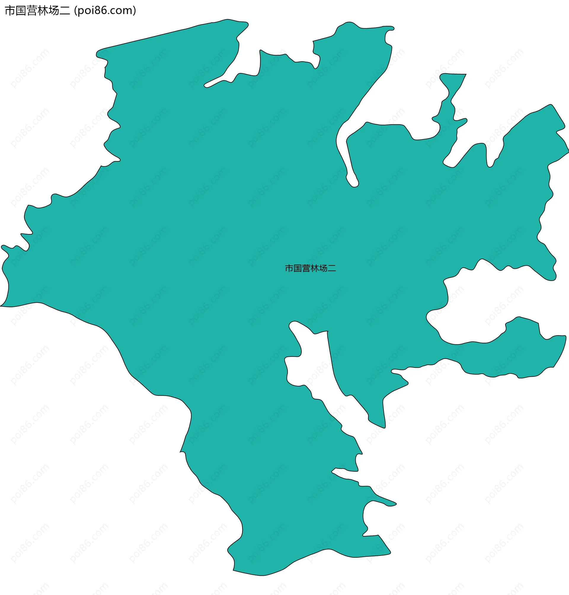 市国营林场二边界地图