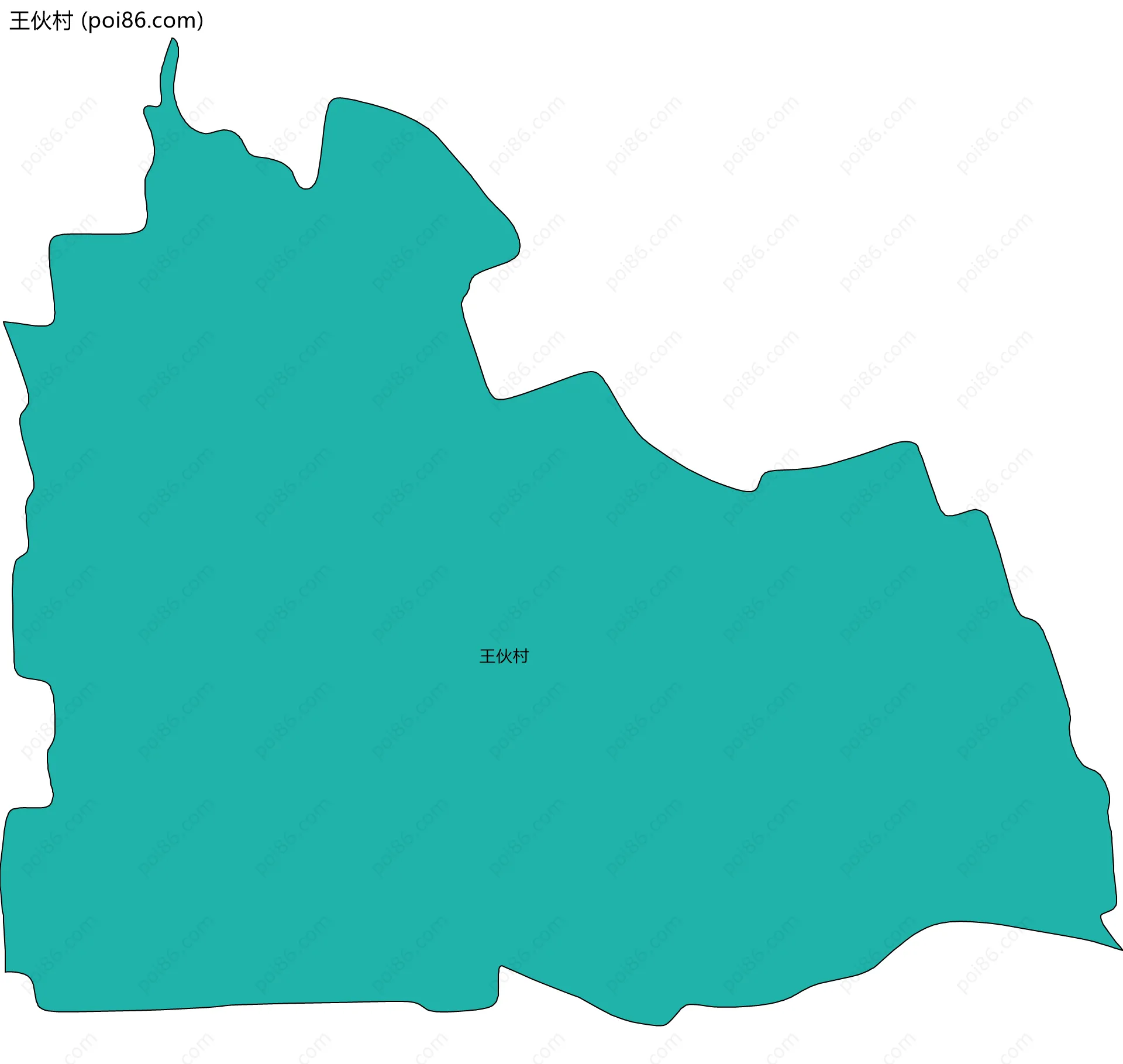 王伙村边界地图