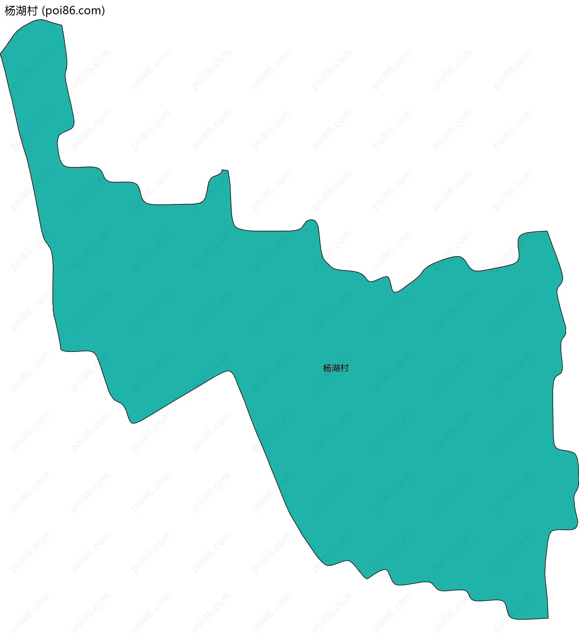 杨湖村边界地图