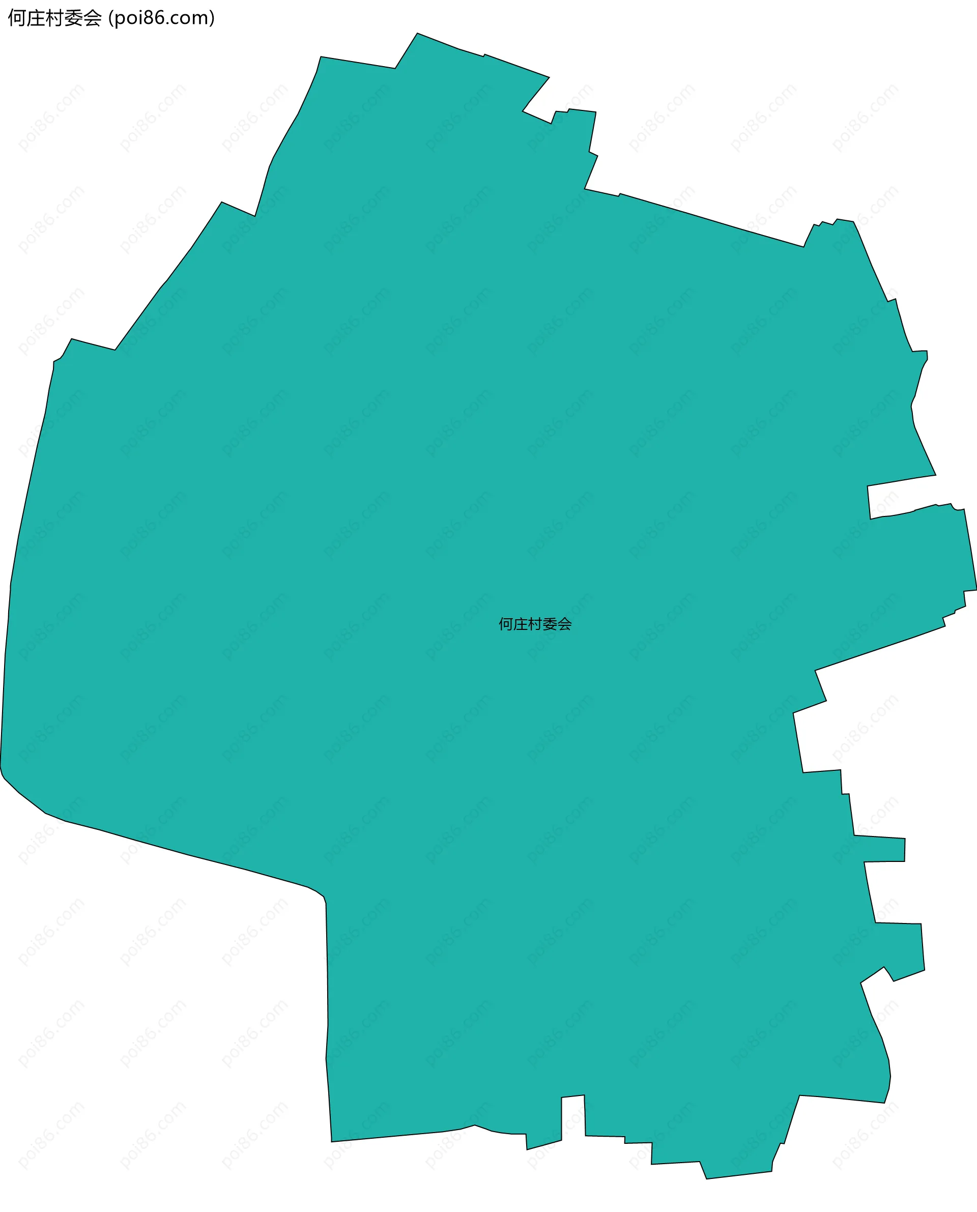 何庄村委会边界地图
