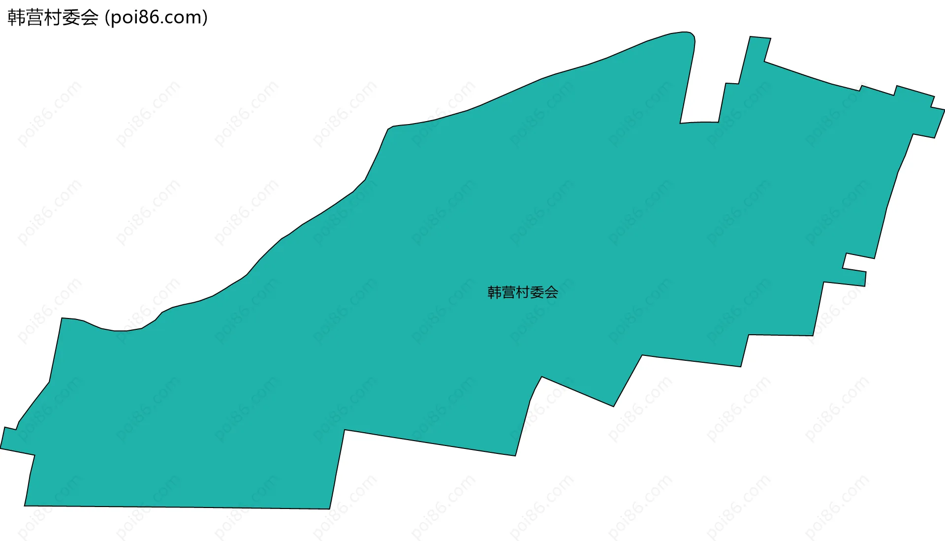 韩营村委会边界地图