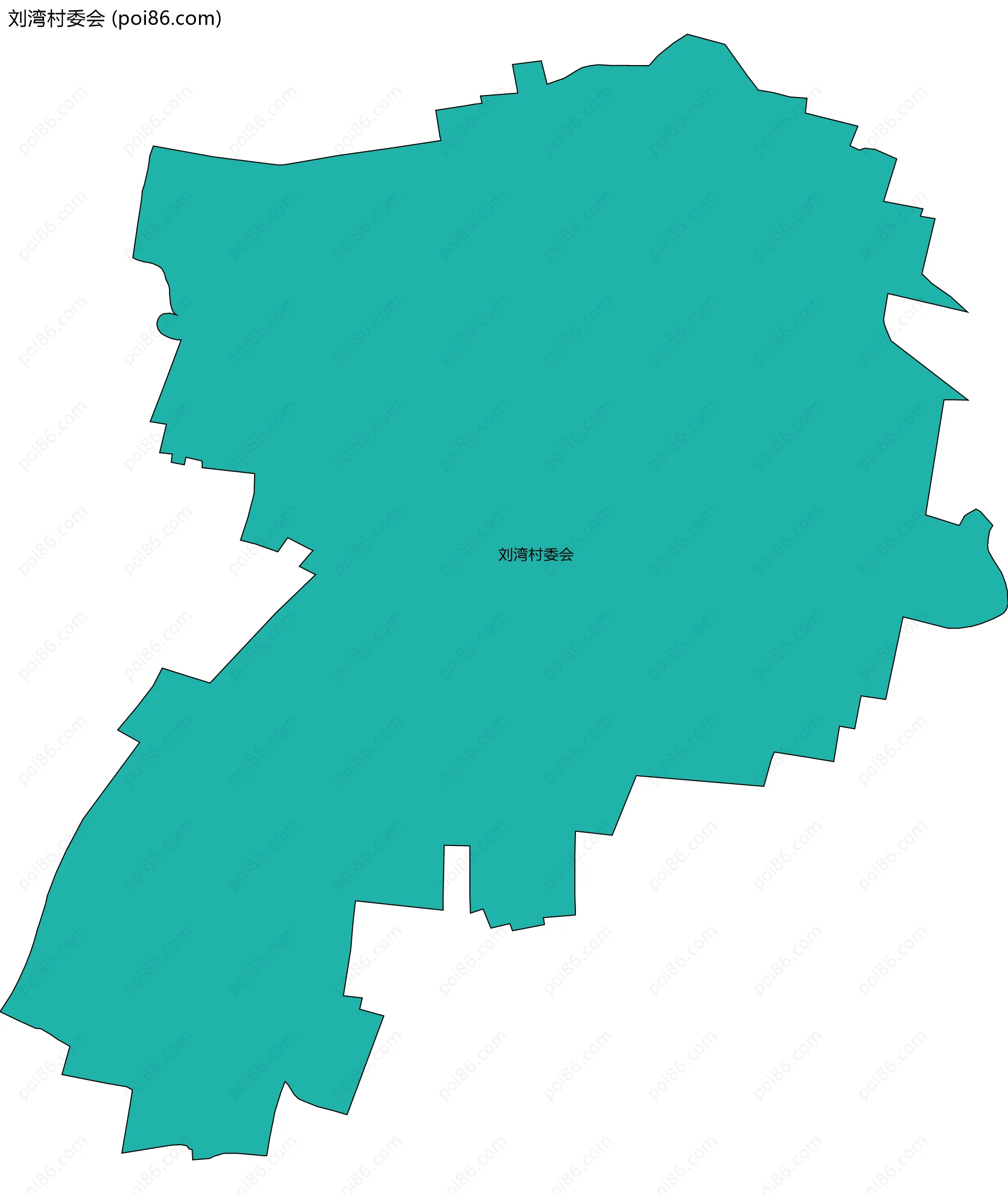 刘湾村委会边界地图