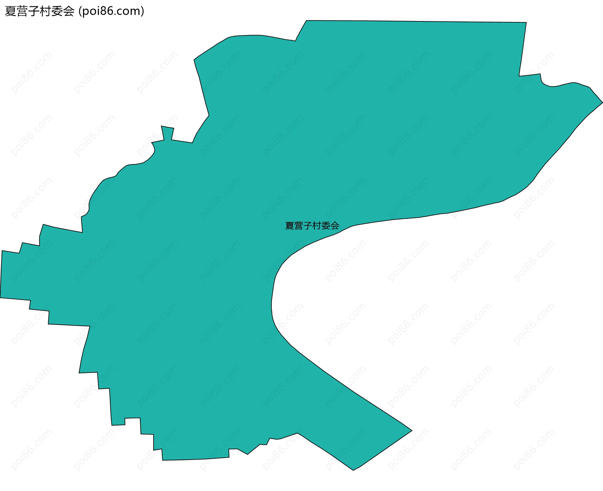 夏营子村委会边界地图