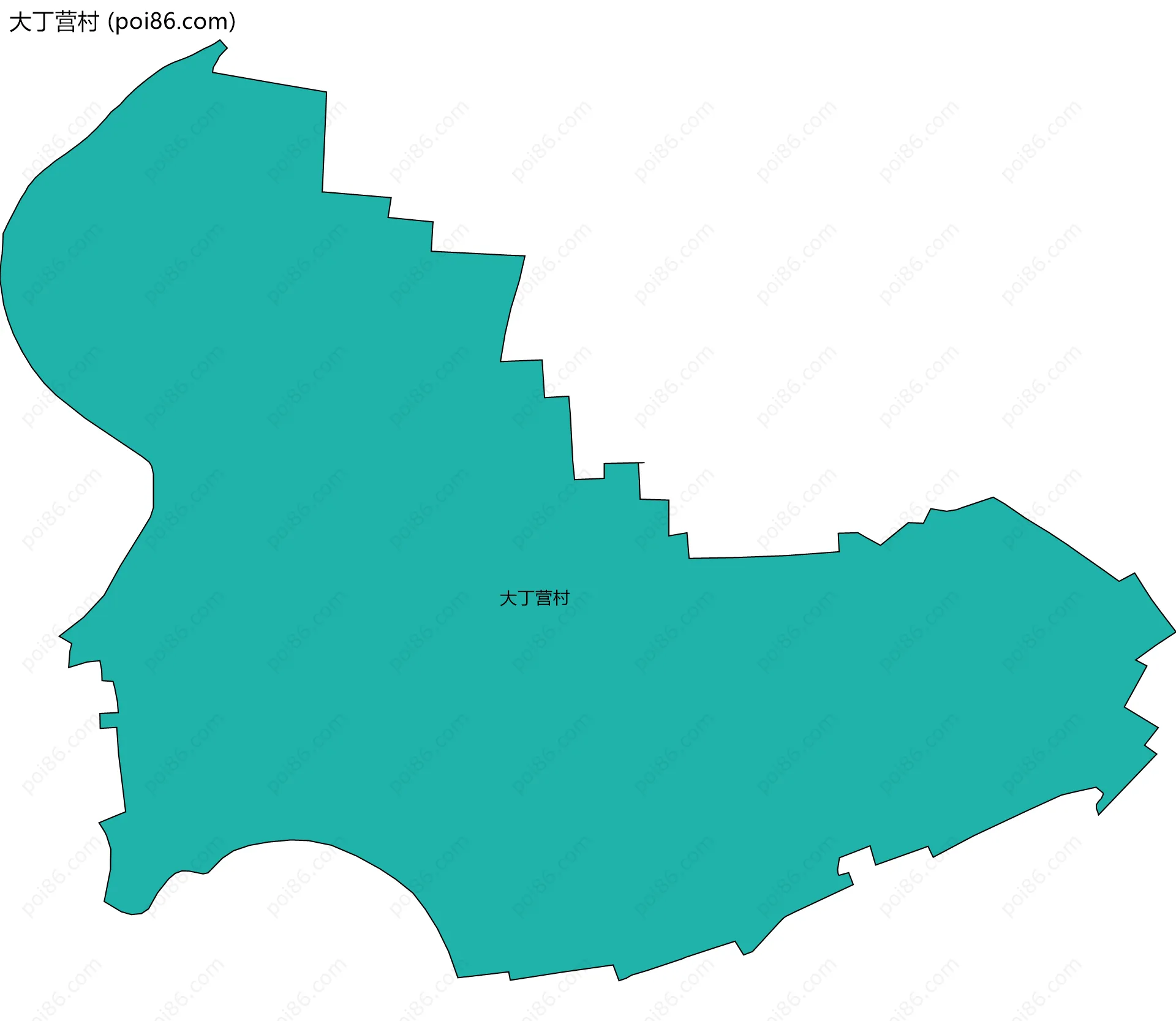 大丁营村边界地图