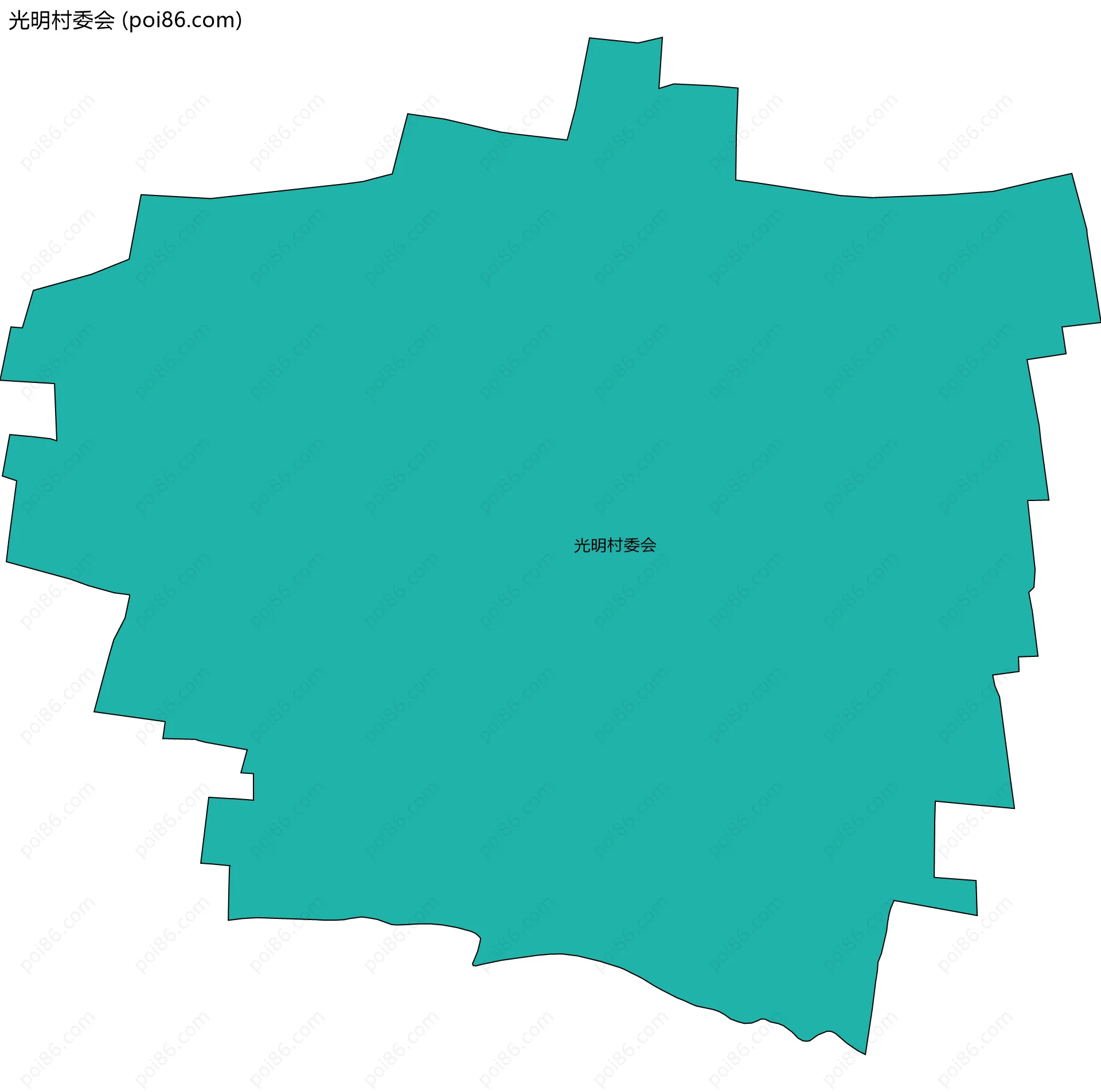 光明村委会边界地图