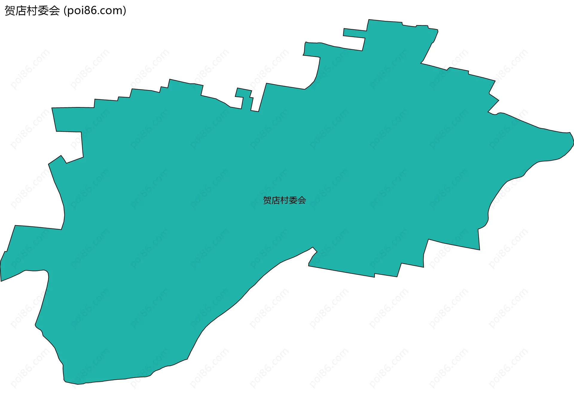 贺店村委会边界地图