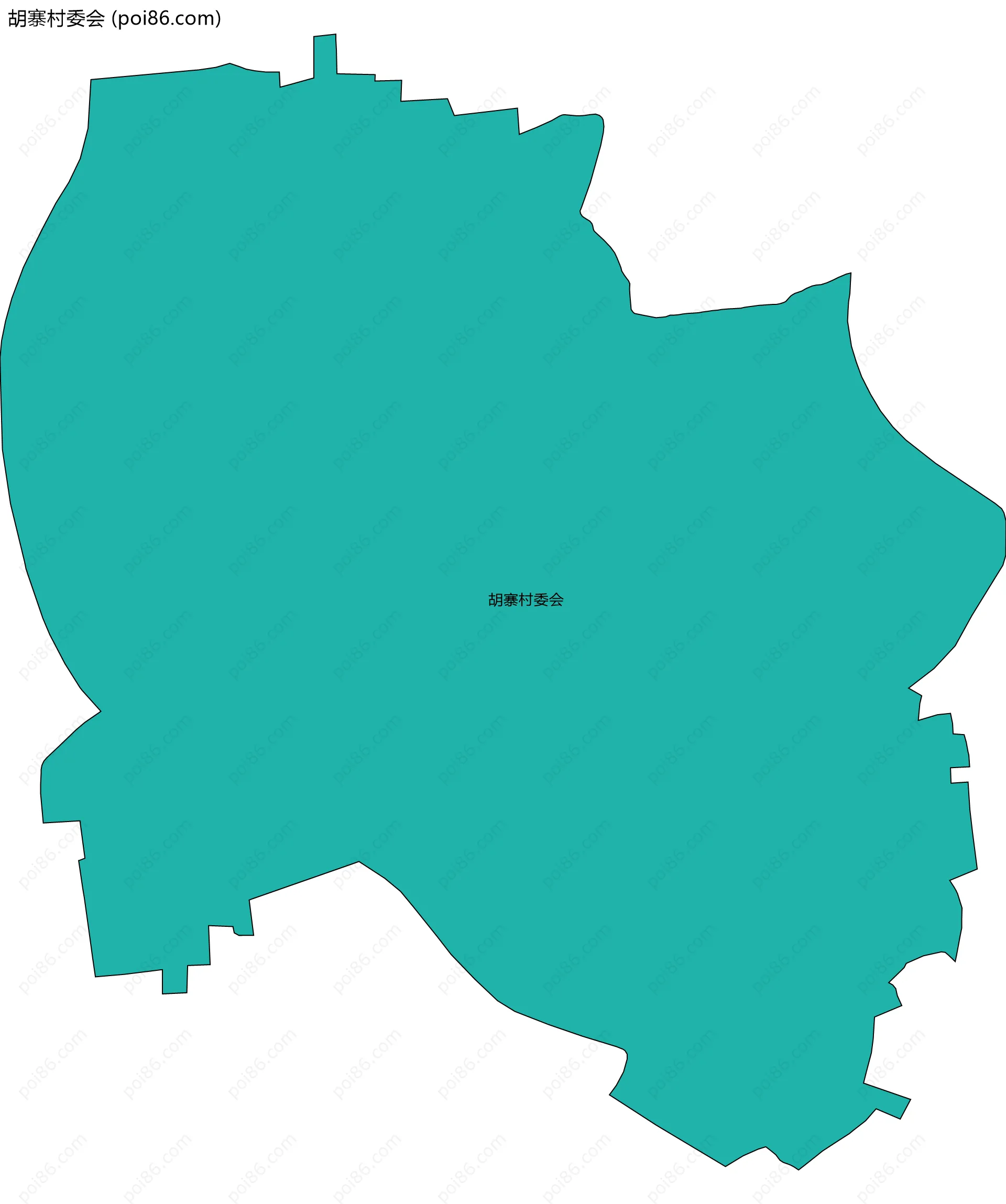 胡寨村委会边界地图