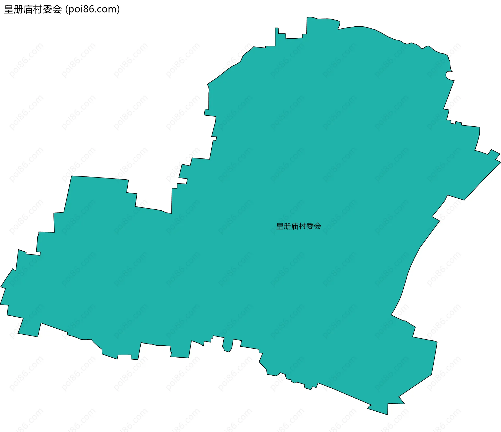 皇册庙村委会边界地图