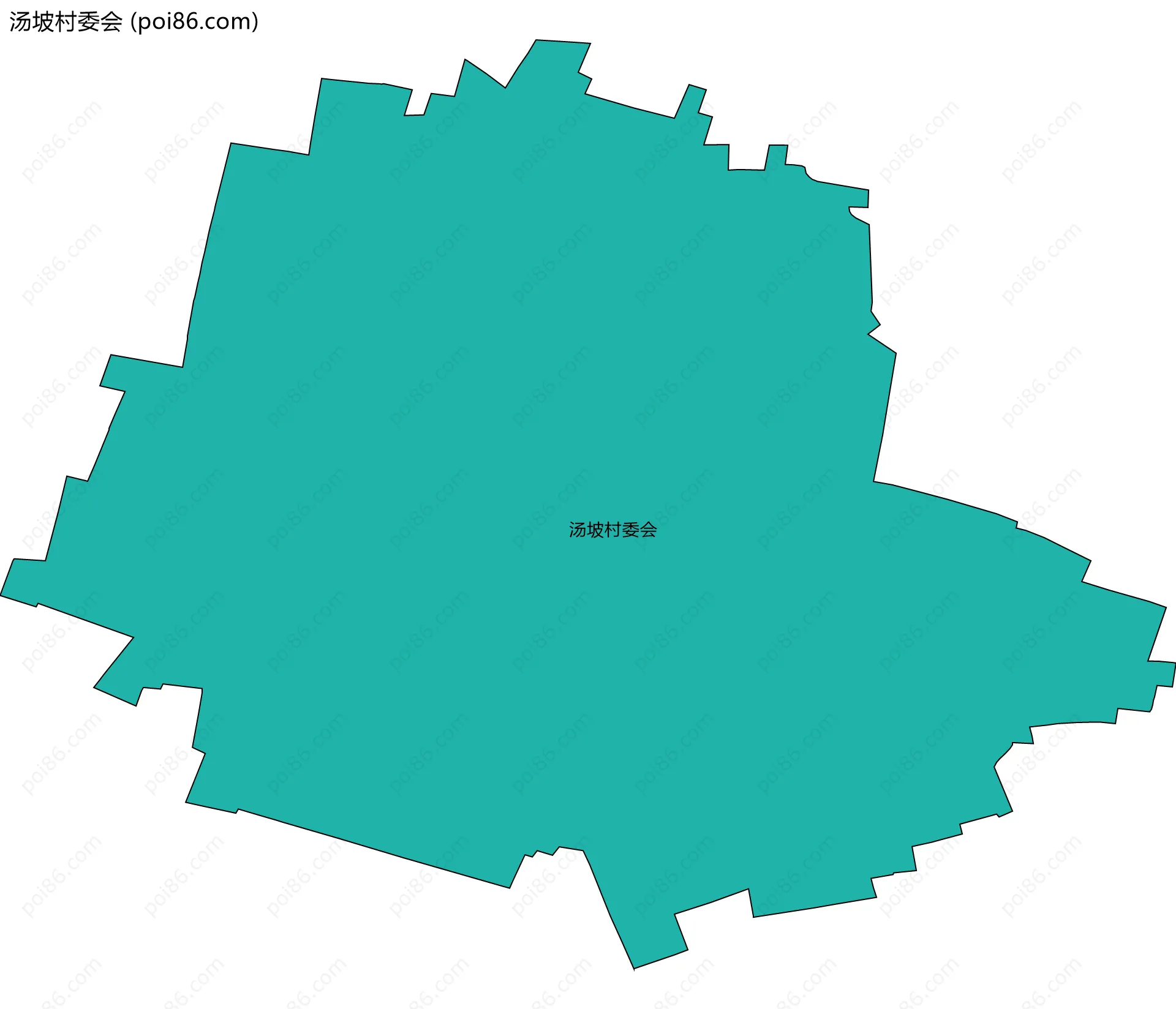 汤坡村委会边界地图