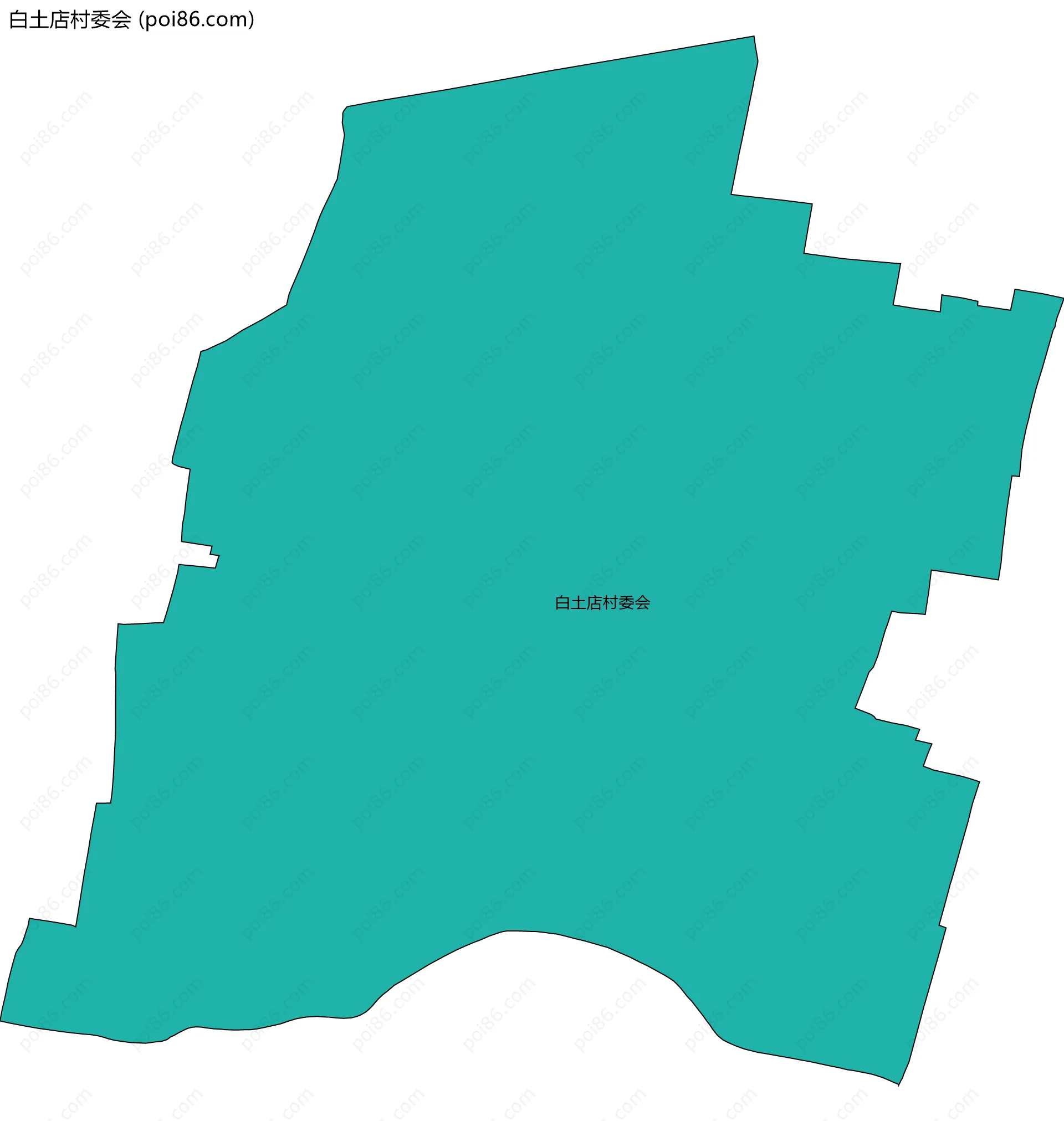 白土店村委会边界地图