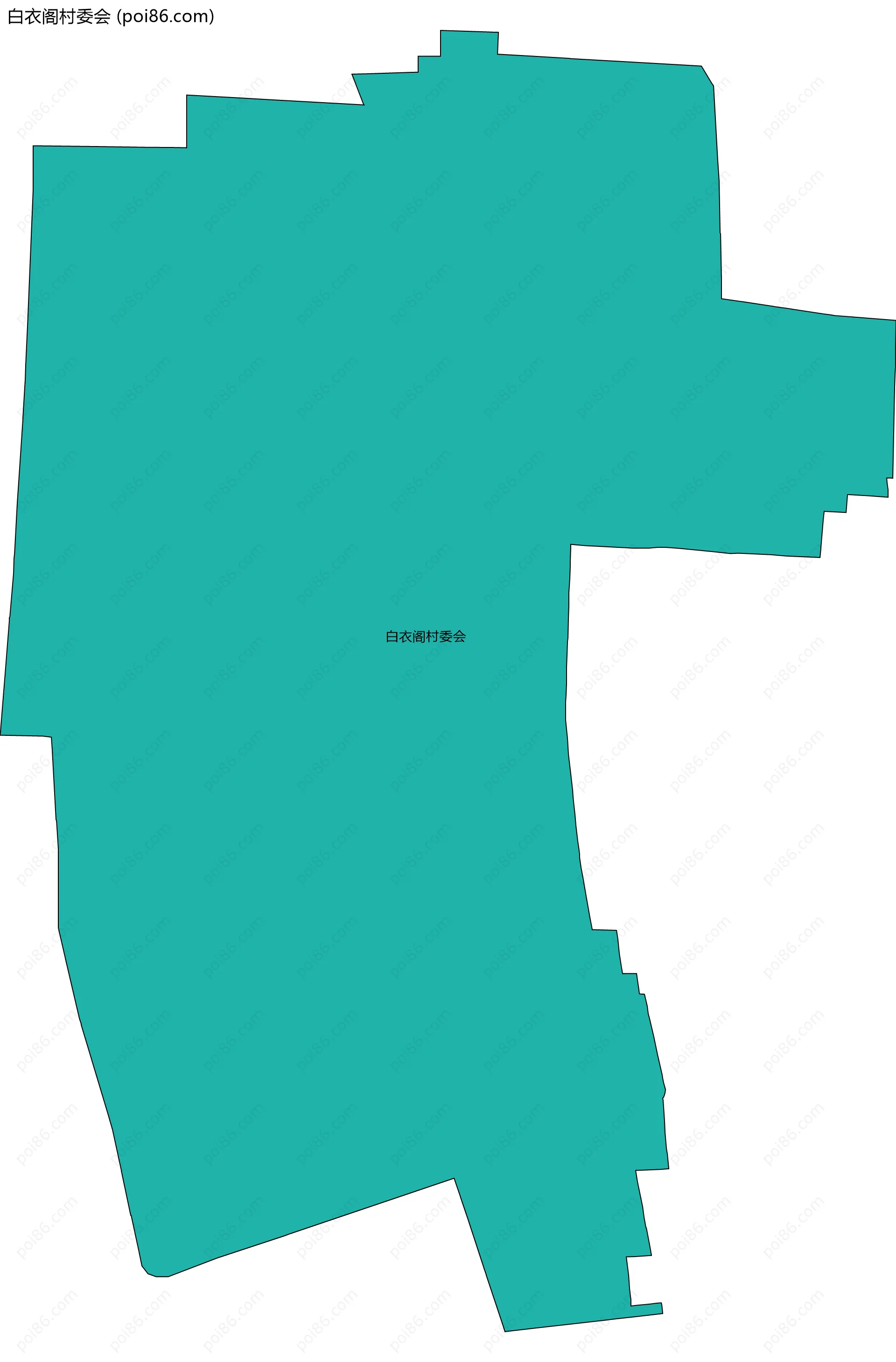 白衣阁村委会边界地图