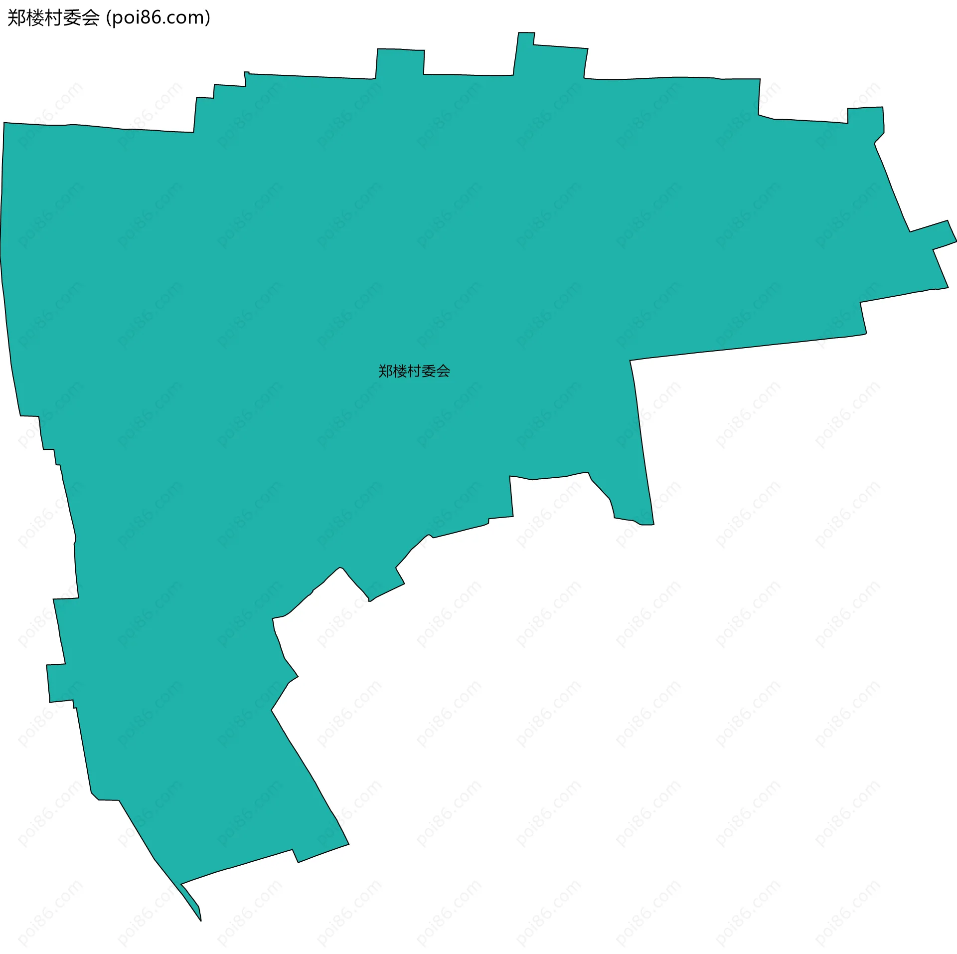 郑楼村委会边界地图