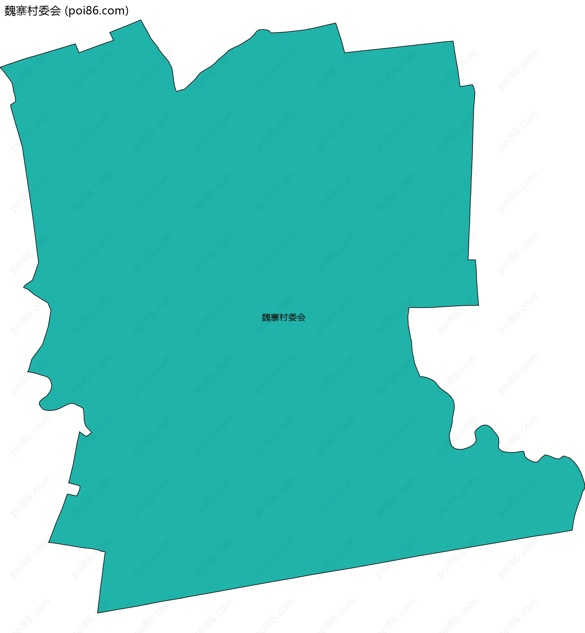 魏寨村委会边界地图