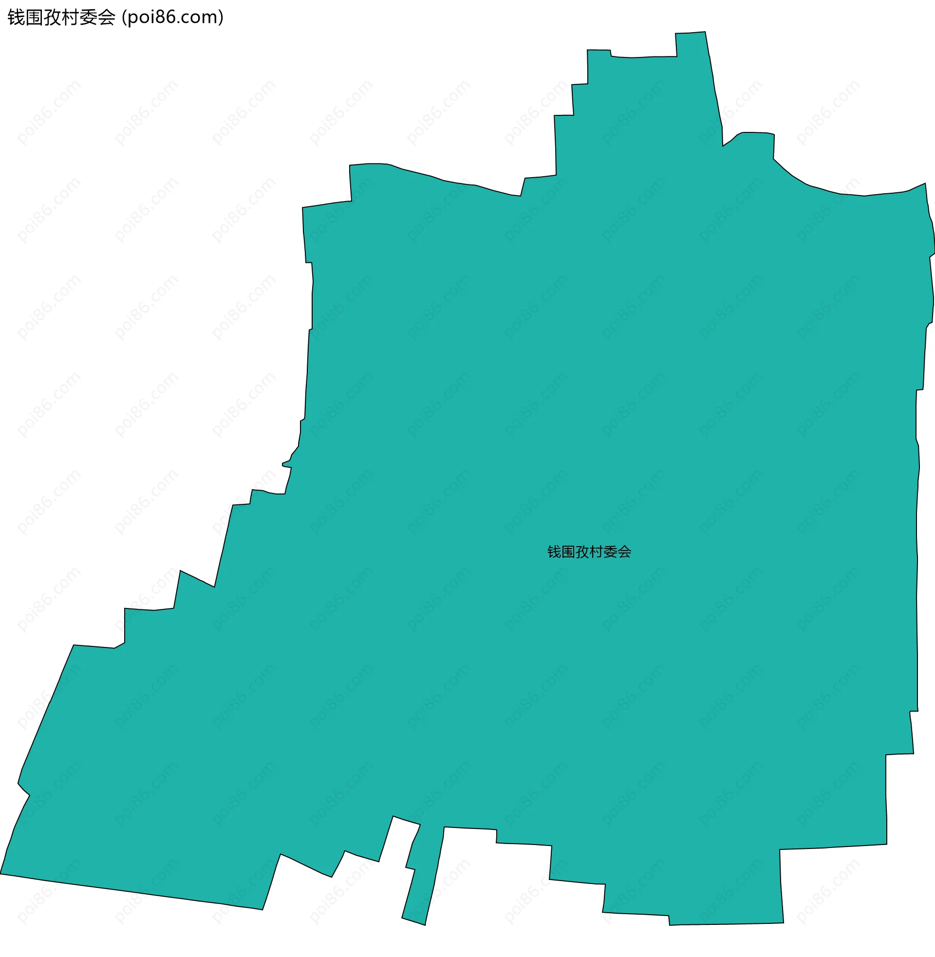 钱围孜村委会边界地图