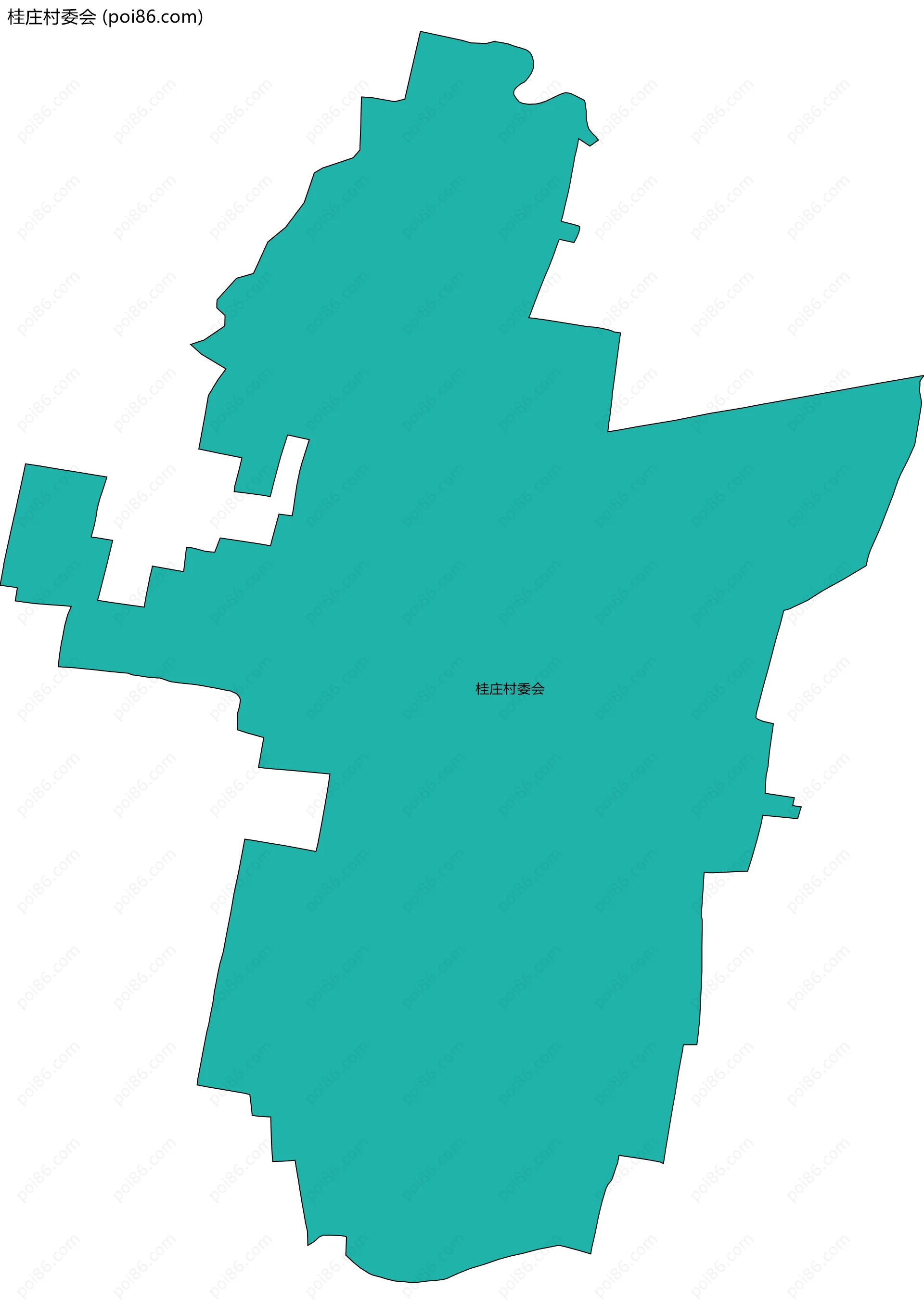 桂庄村委会边界地图