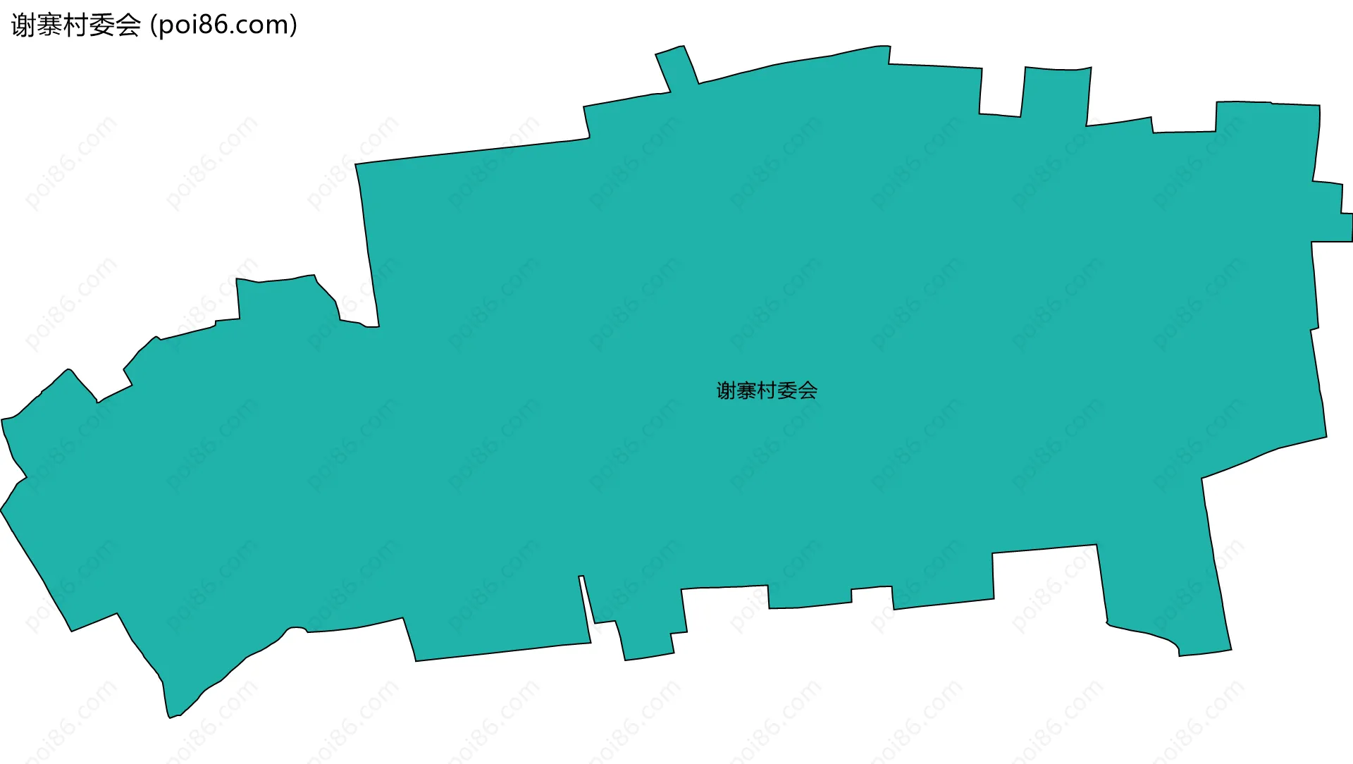 谢寨村委会边界地图
