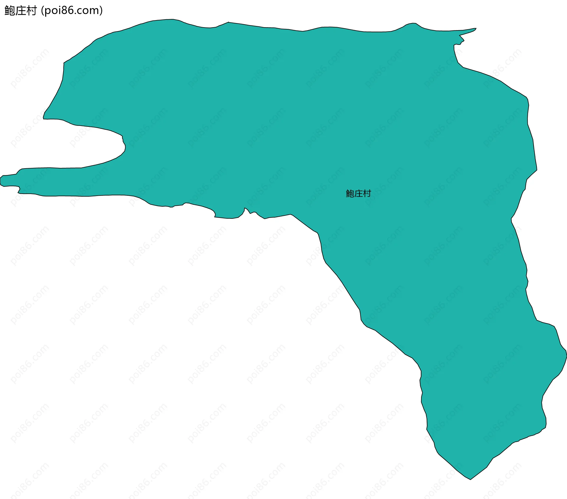 鲍庄村边界地图