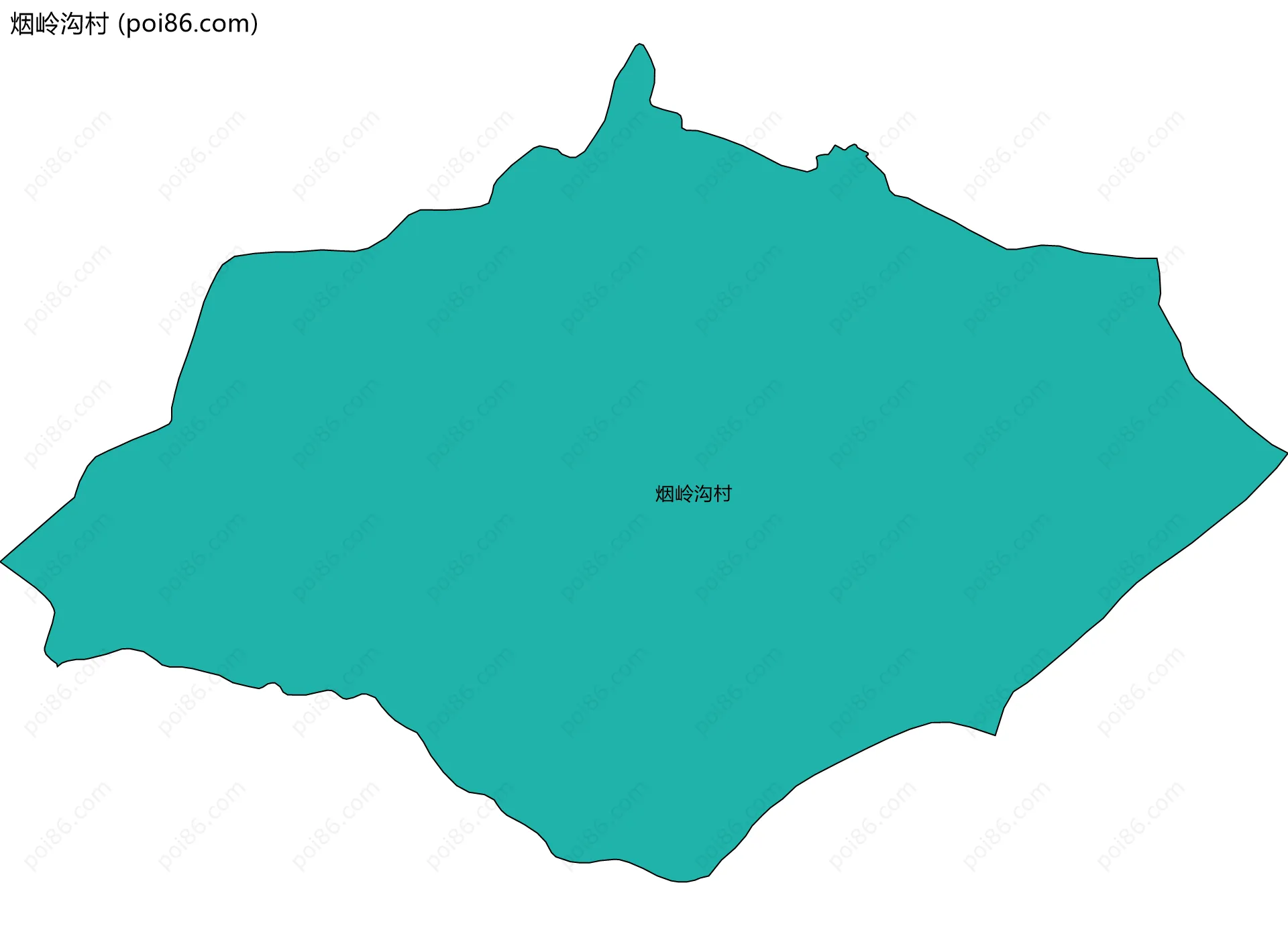 烟岭沟村边界地图