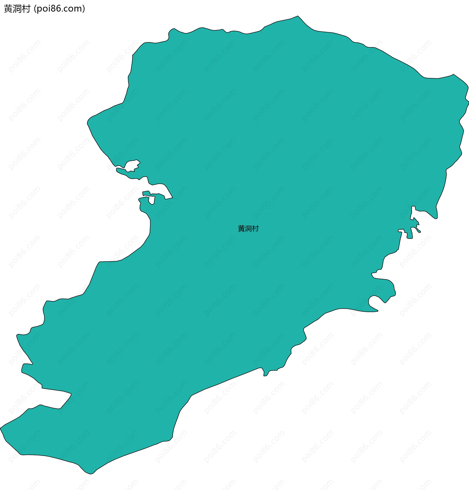 黄洞村边界地图